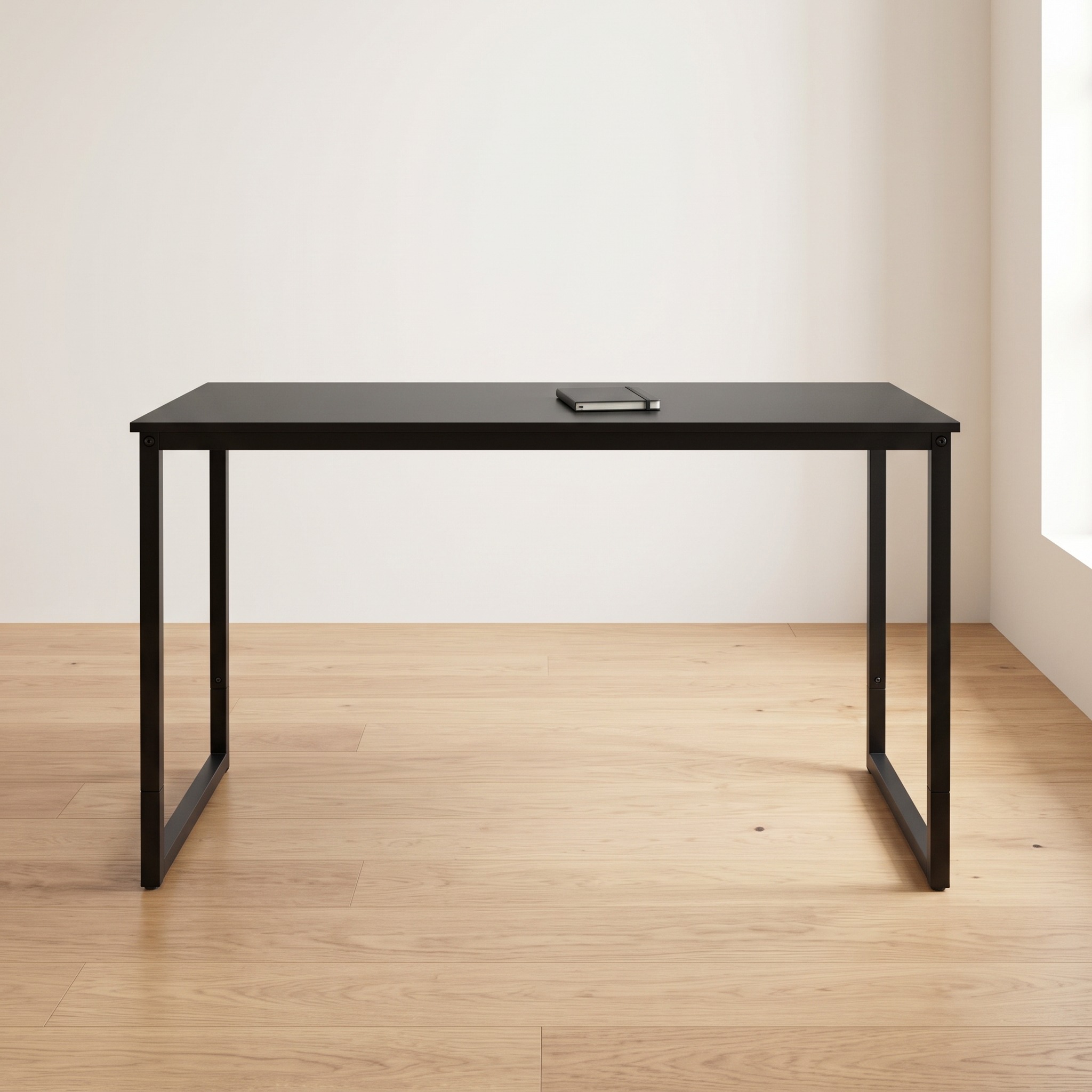 47-Inch Black Computer Desk with Steel U-Frame, photo 4 of 5