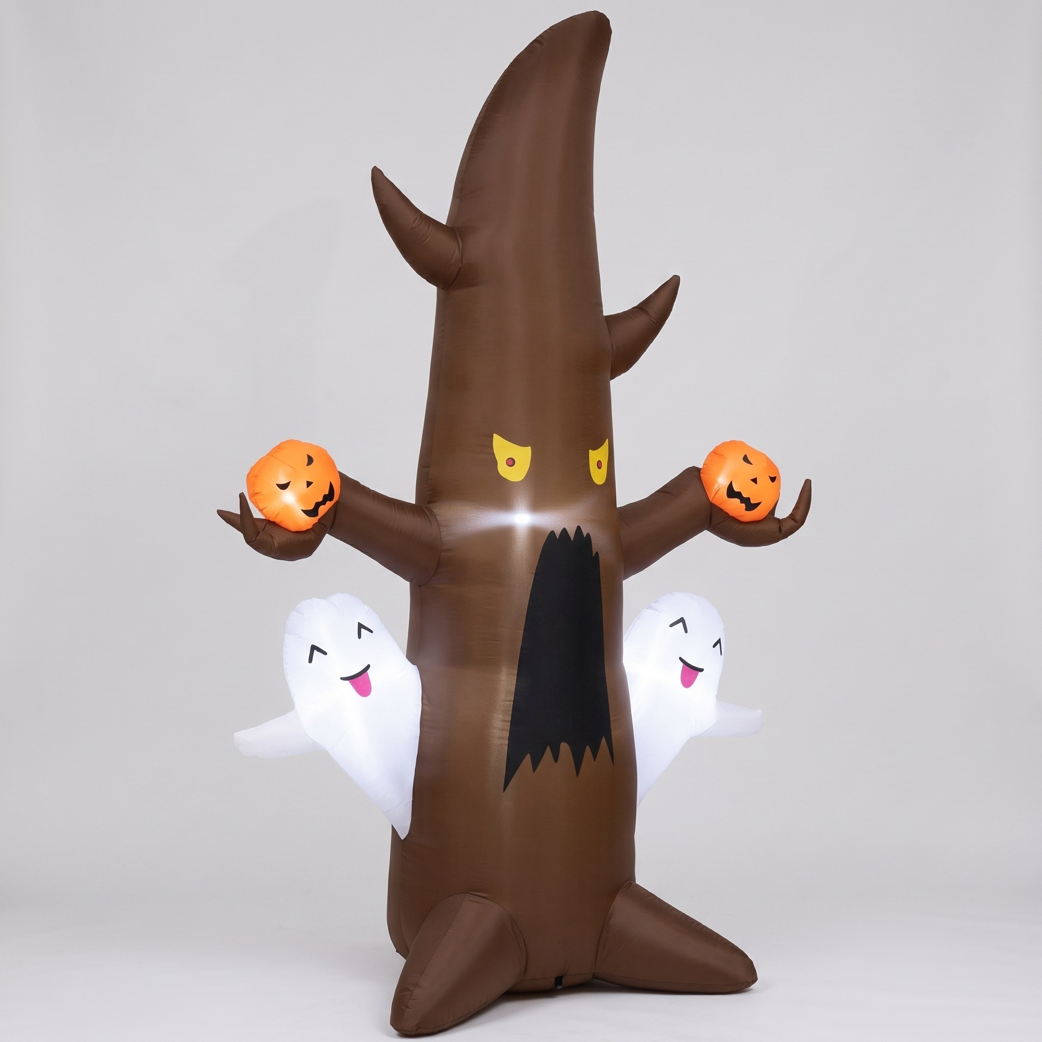 5 ft Inflatable Ghost Tree with Pumpkins, Brown, photo 4 of 5