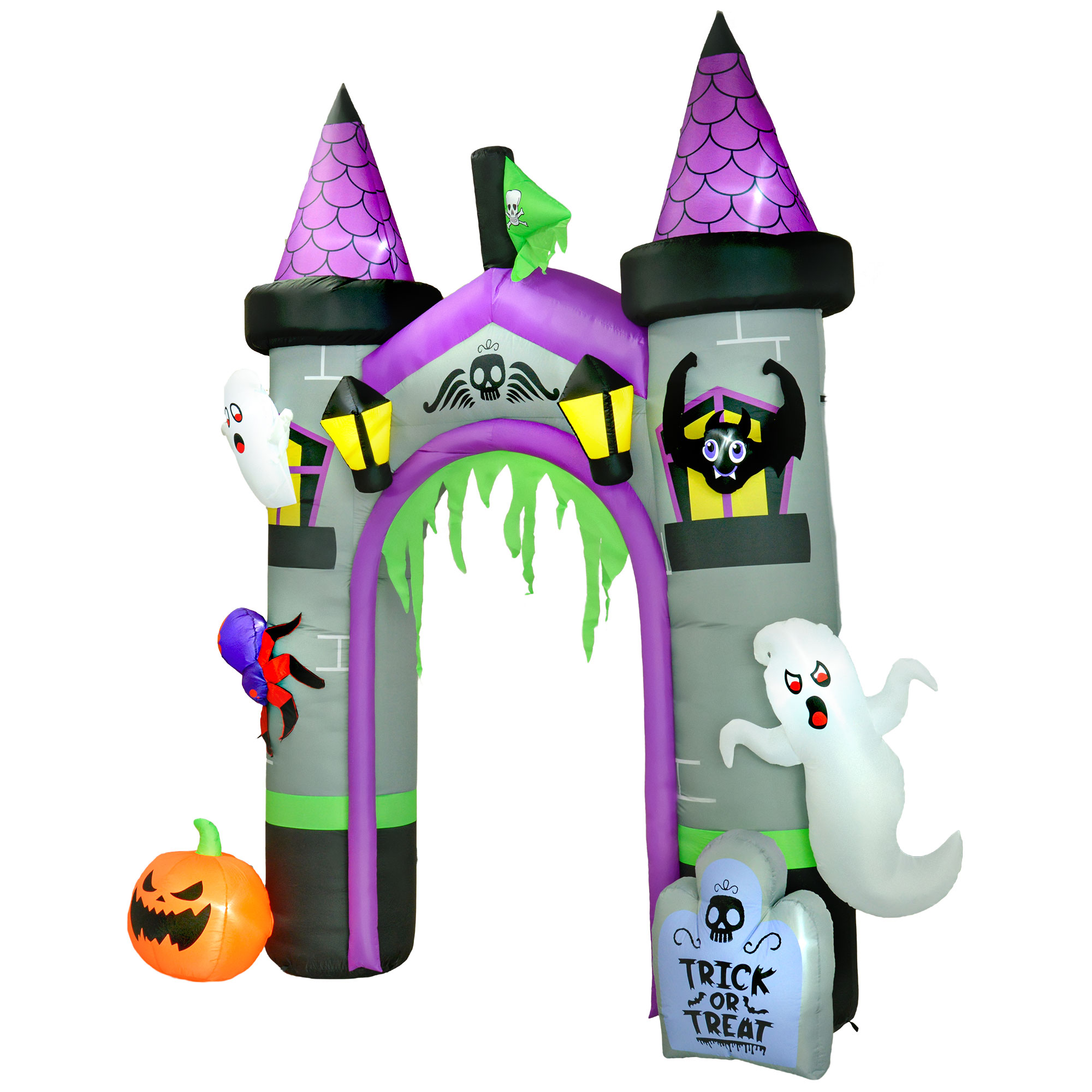 Inflatable Halloween Archway with LED Lights, 12 ft, Multicolor, photo 4 of 5