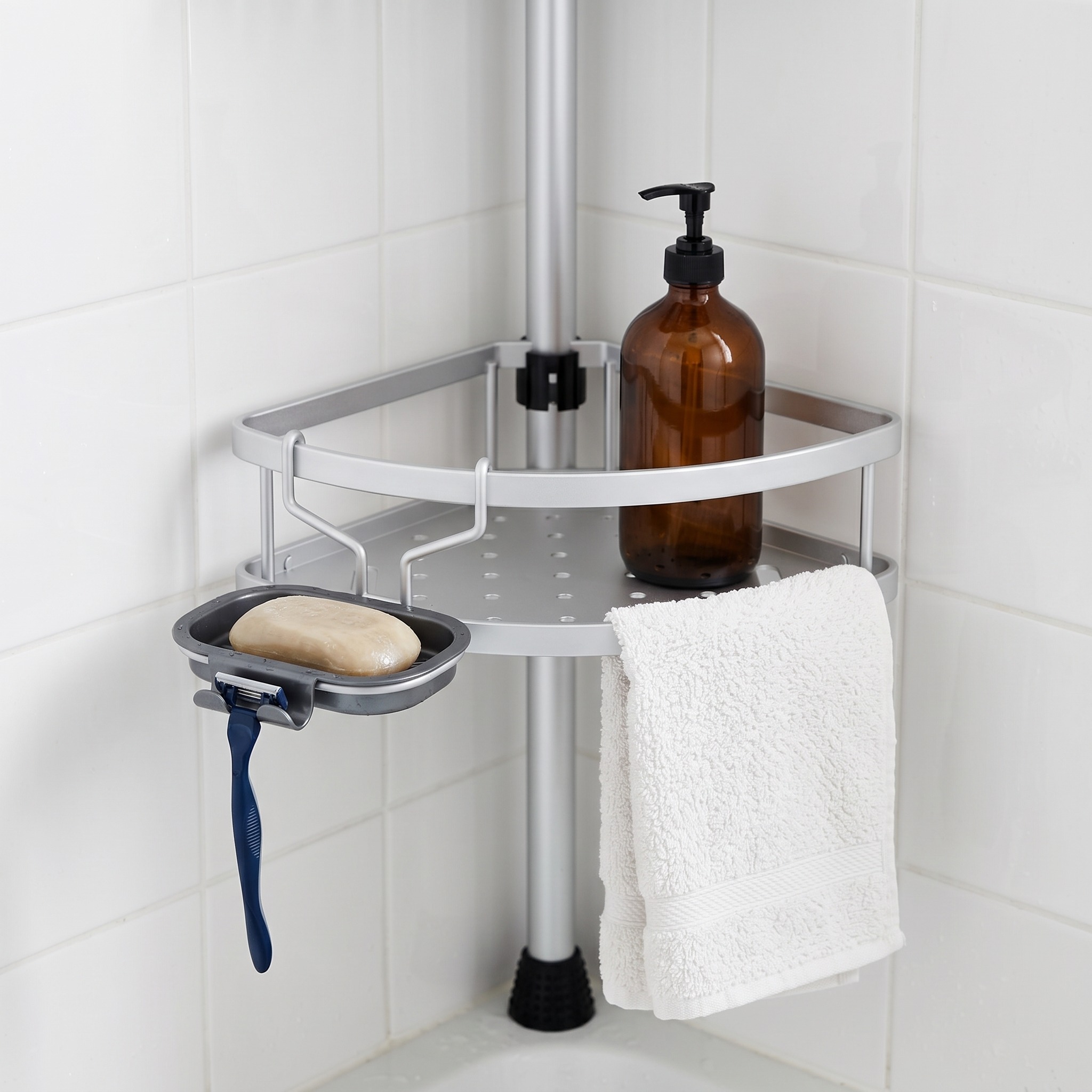 4-Tier Tension Pole Shower Caddy, 47–121 in, photo 3 of 5