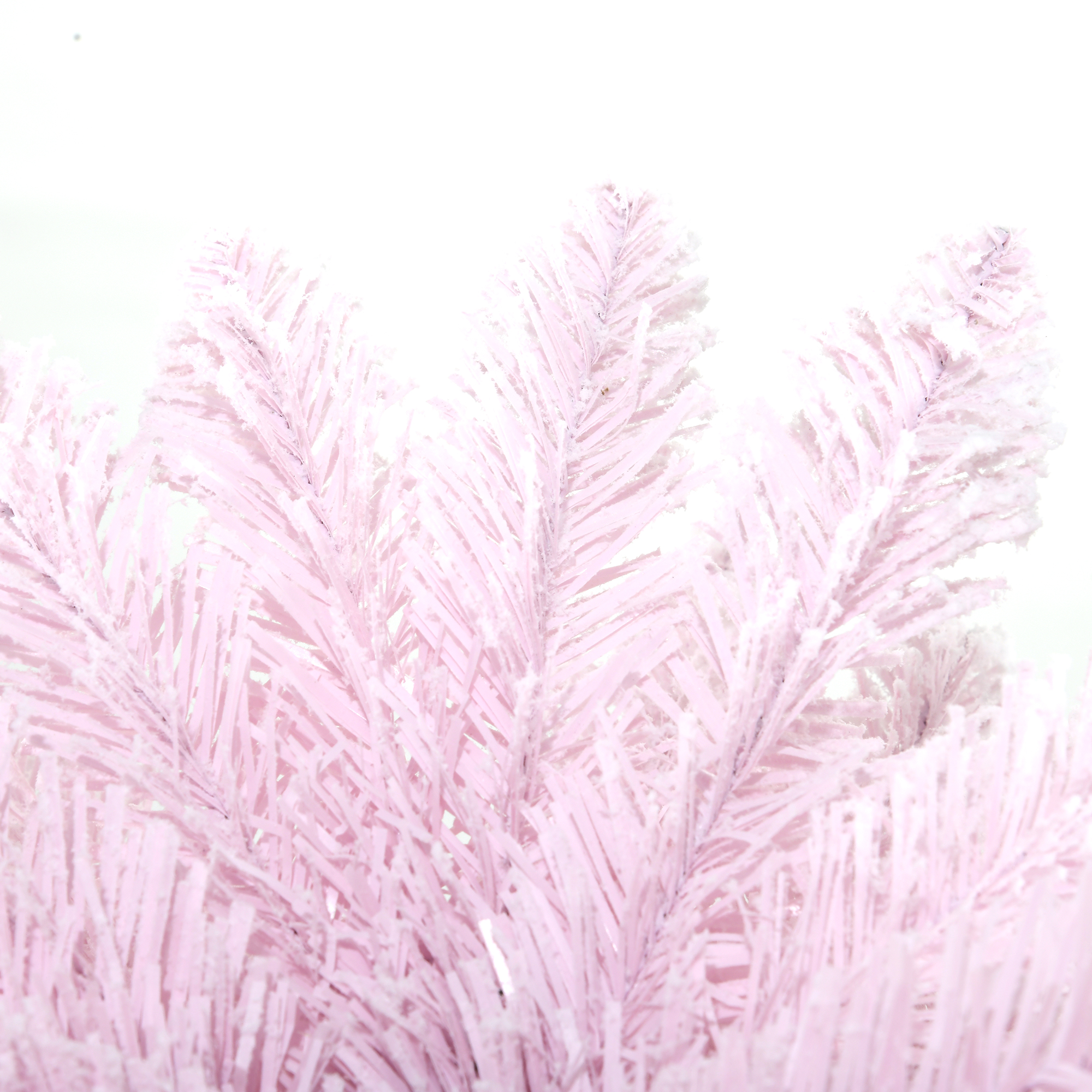 7 ft Pencil Christmas Tree with Snow Flocking, Unlit, Pink, photo 5 of 5
