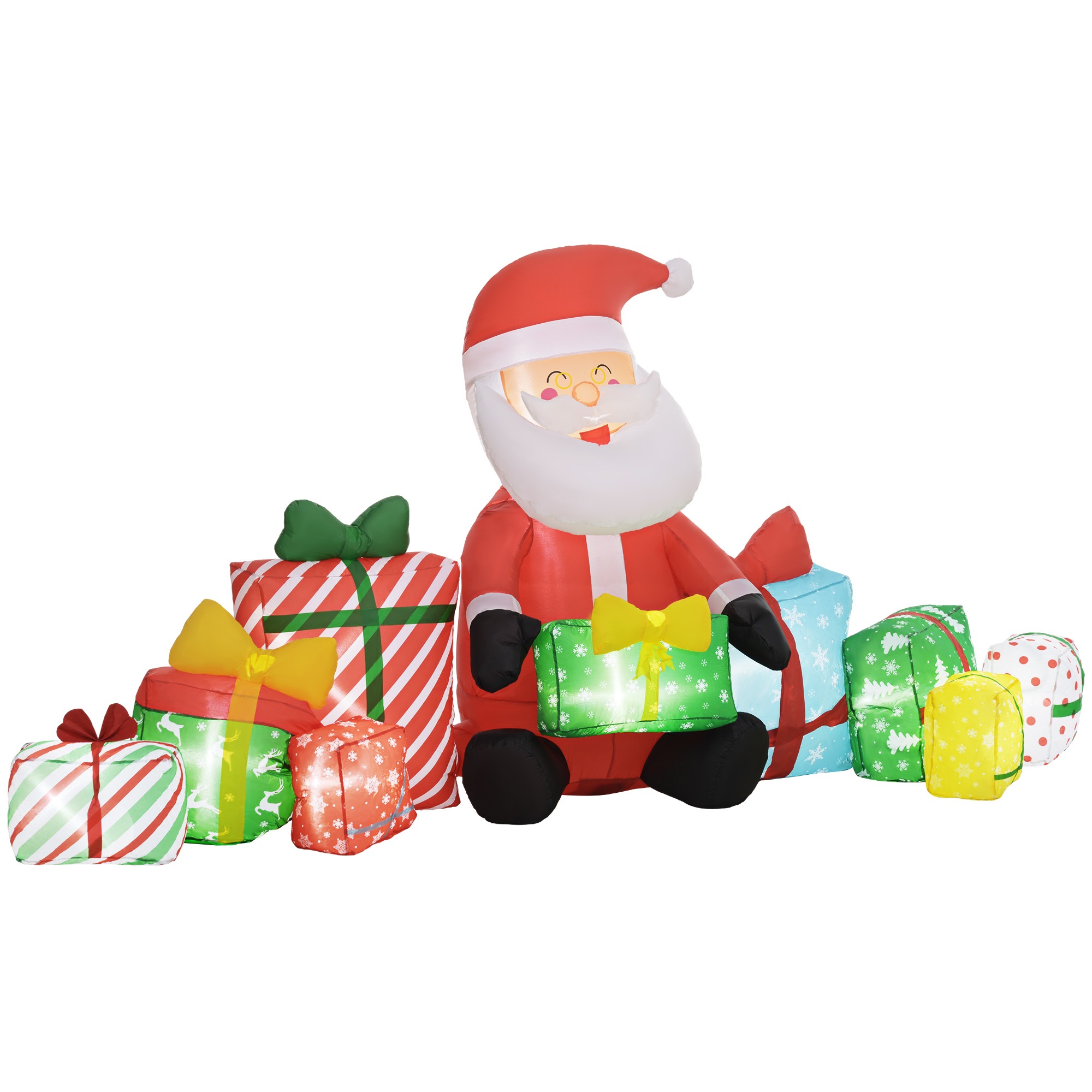 Christmas Inflatable Santa with Gift Boxes, 118 in Wide, photo 4 of 5