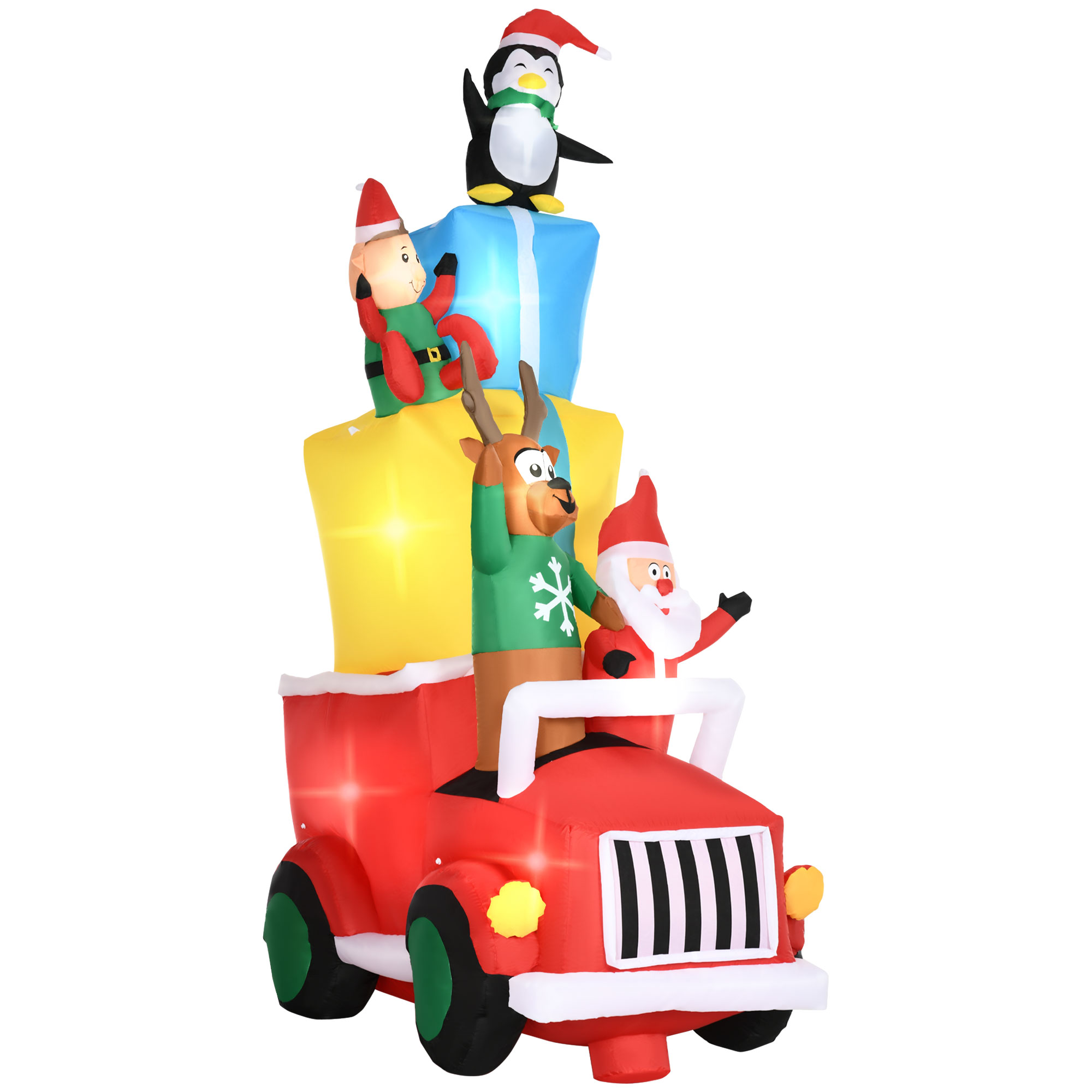 9 ft Christmas Inflatable Santa Gift Car with LED Lights, photo 5 of 5