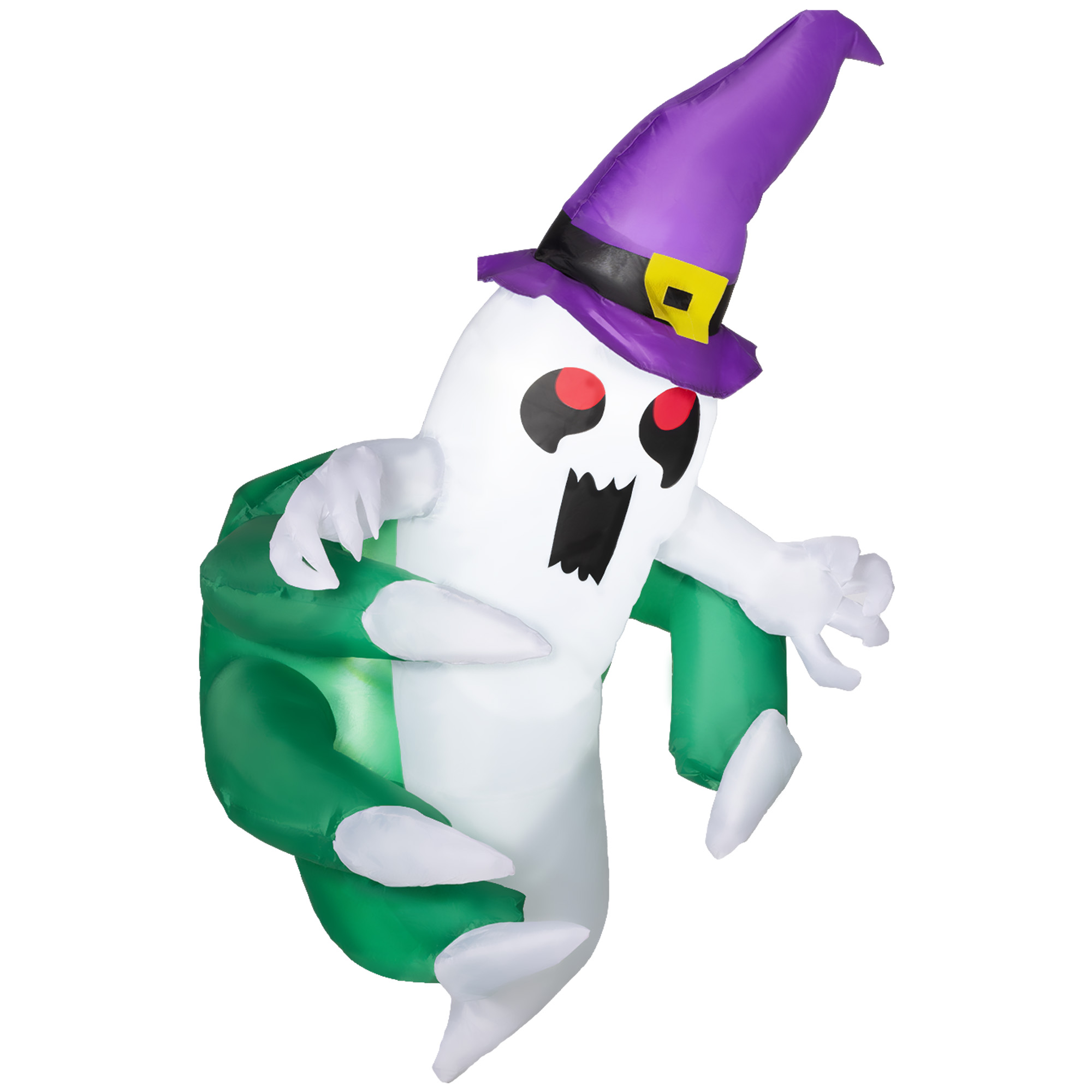 Inflatable Halloween Ghost with Purple Hat and LED, 47 in, photo 3 of 5