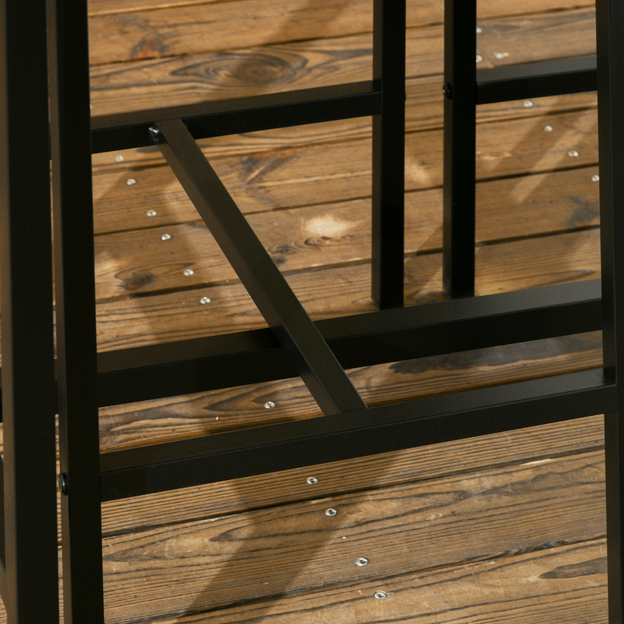3-Piece Bar Table Set with Tuck-Under Stools, Gray, photo 5 of 5