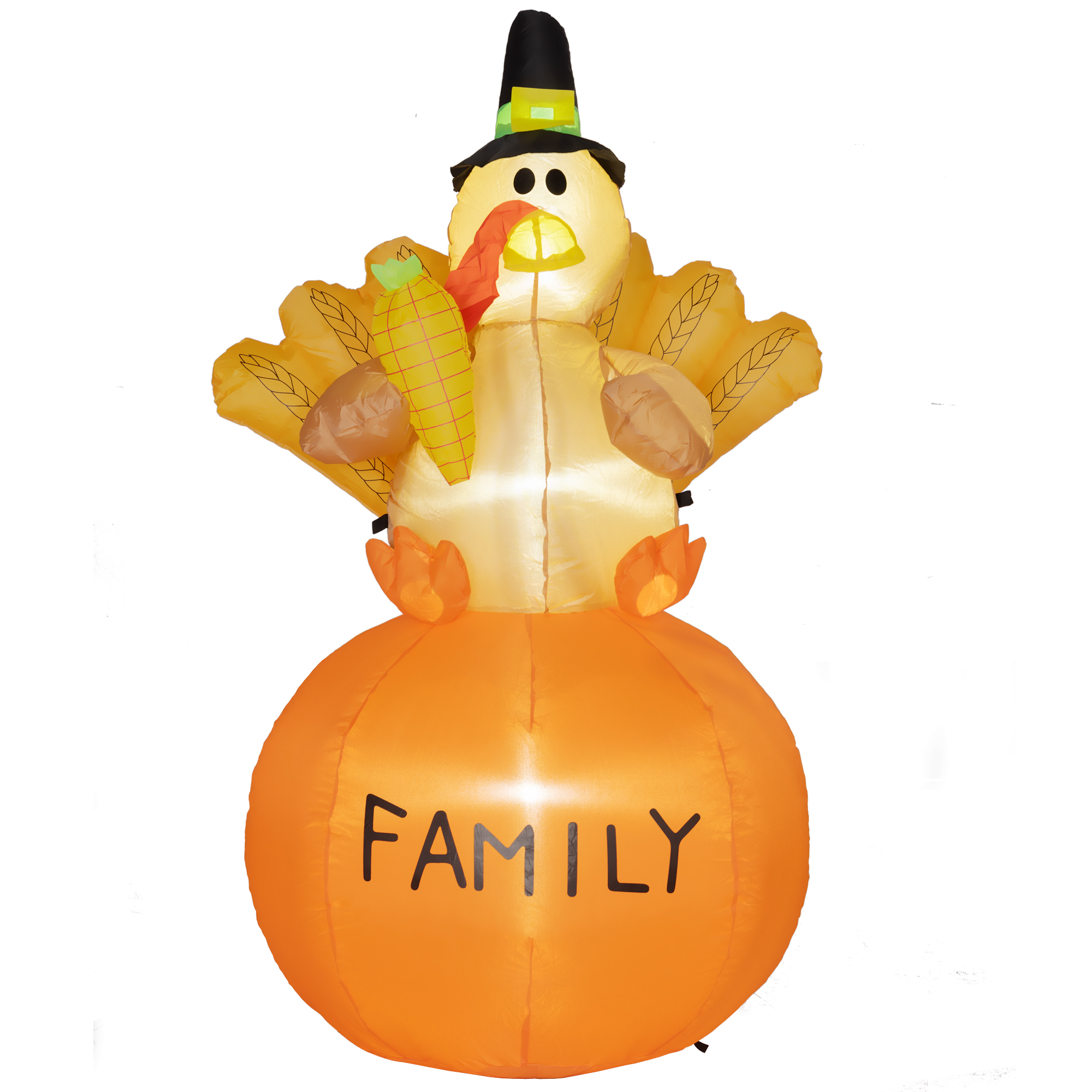 Inflatable Thanksgiving Turkey with LED Lights, 59 in, photo 3 of 5