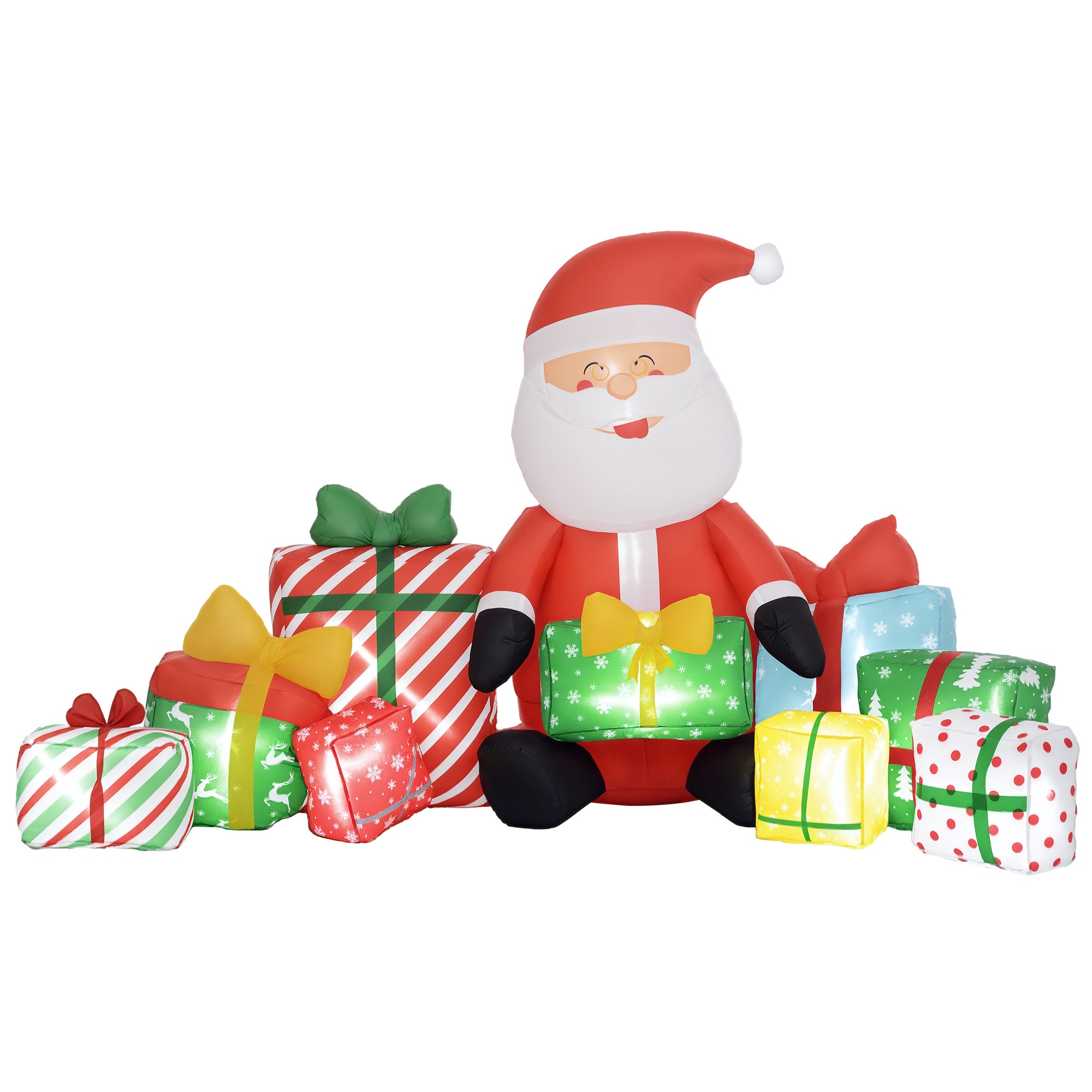 Christmas Inflatable Santa with Gift Boxes, 118 in Wide, photo 3 of 5