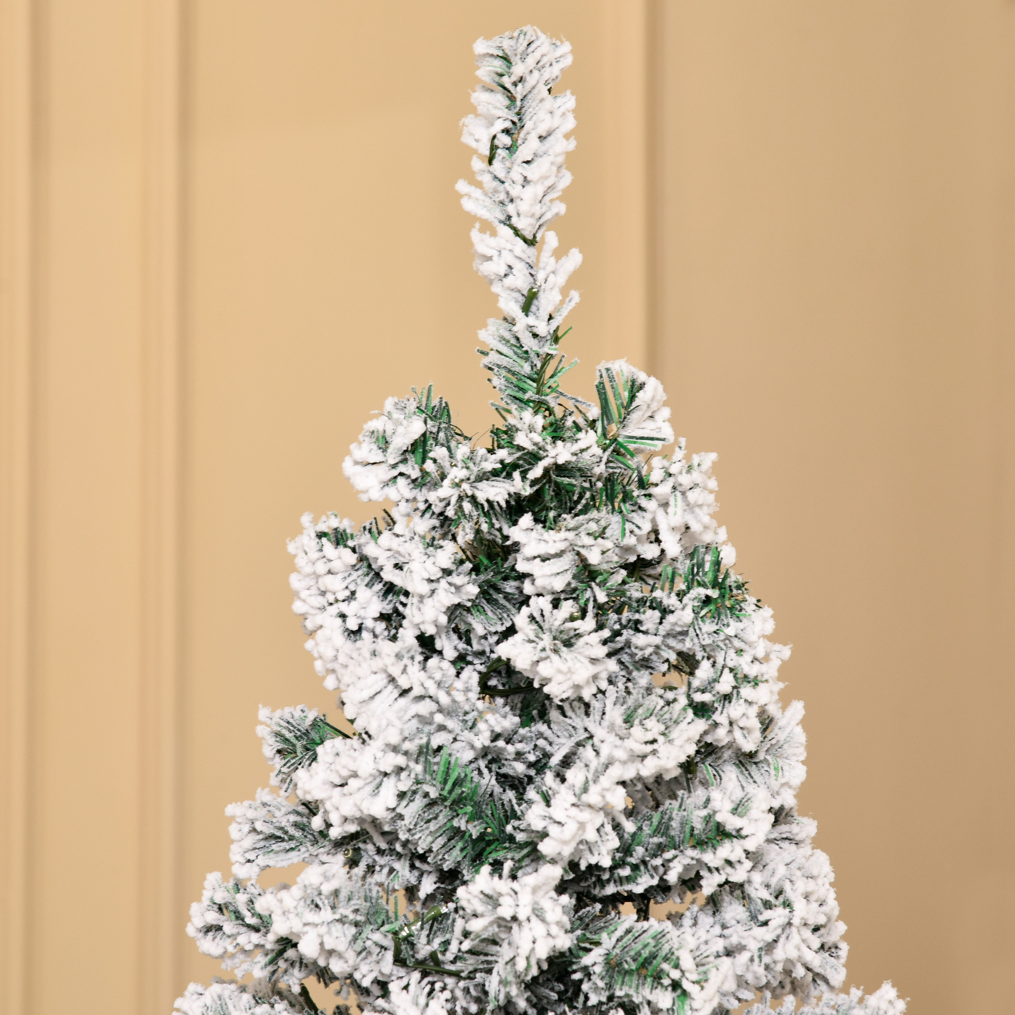 6 ft Pencil Christmas Tree, Pre-Lit and Flocked, photo 5 of 5