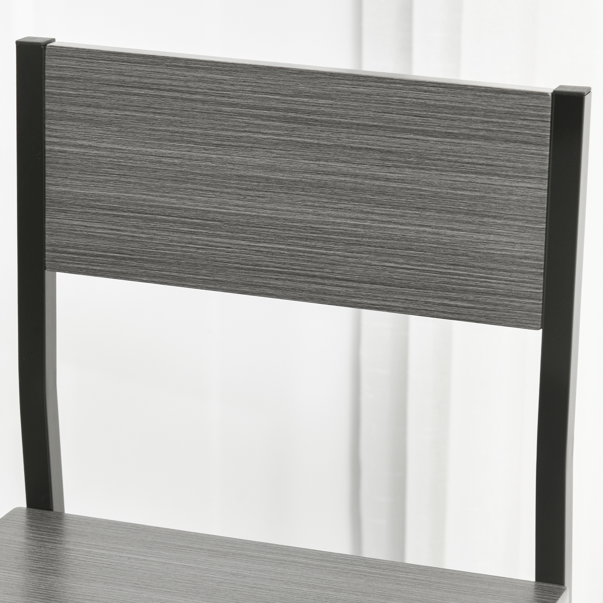 3-Piece Bar Table Set with Tuck-Under Stools, Gray, photo 4 of 5