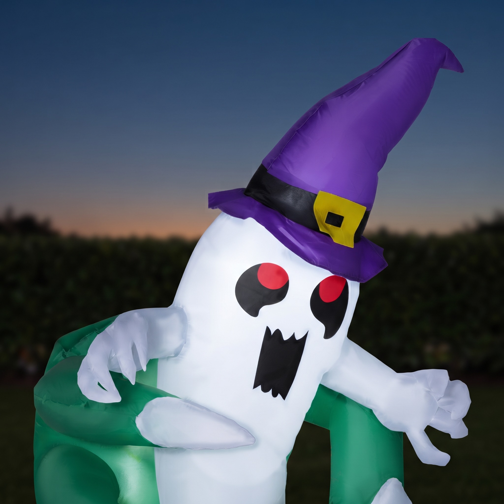 Inflatable Halloween Ghost with Purple Hat and LED, 47 in, photo 5 of 5
