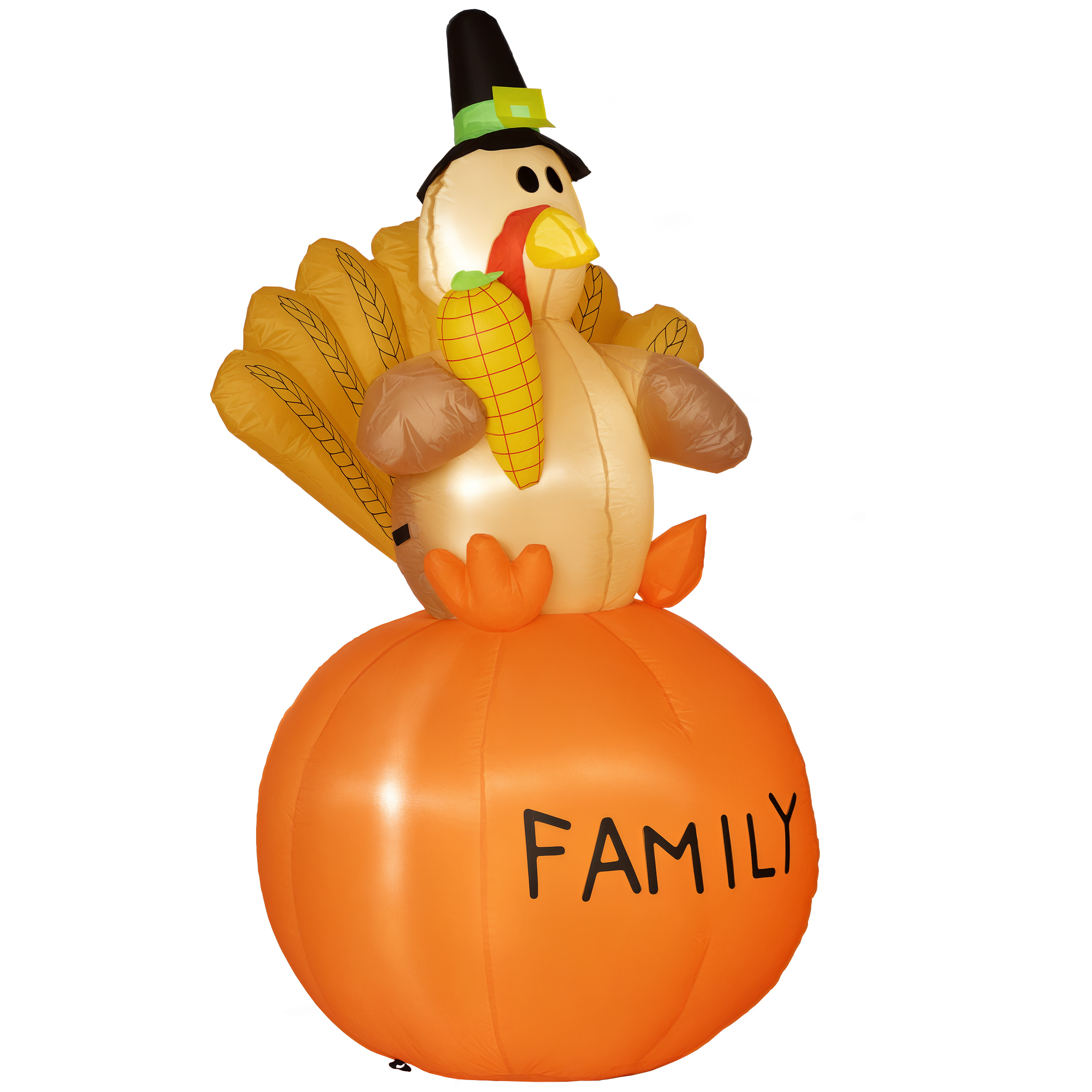 Inflatable Thanksgiving Turkey with LED Lights, 59 in, photo 4 of 5