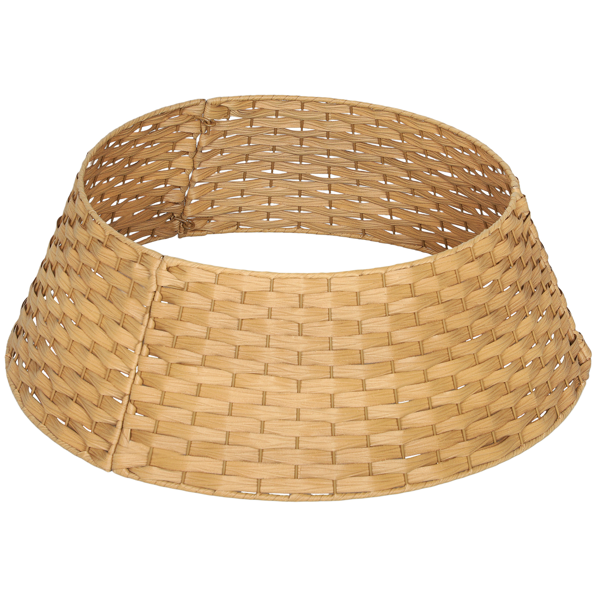 Christmas Tree Collar with Woven Panels, 27 in, Natural, photo 4 of 5