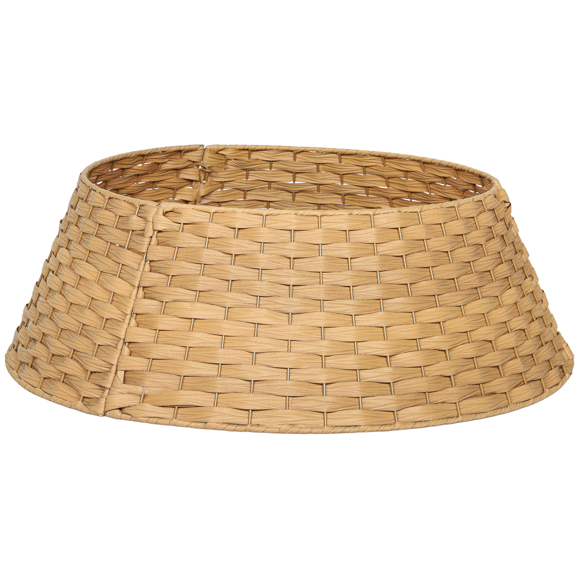 Christmas Tree Collar with Woven Panels, 27 in, Natural, photo 3 of 5