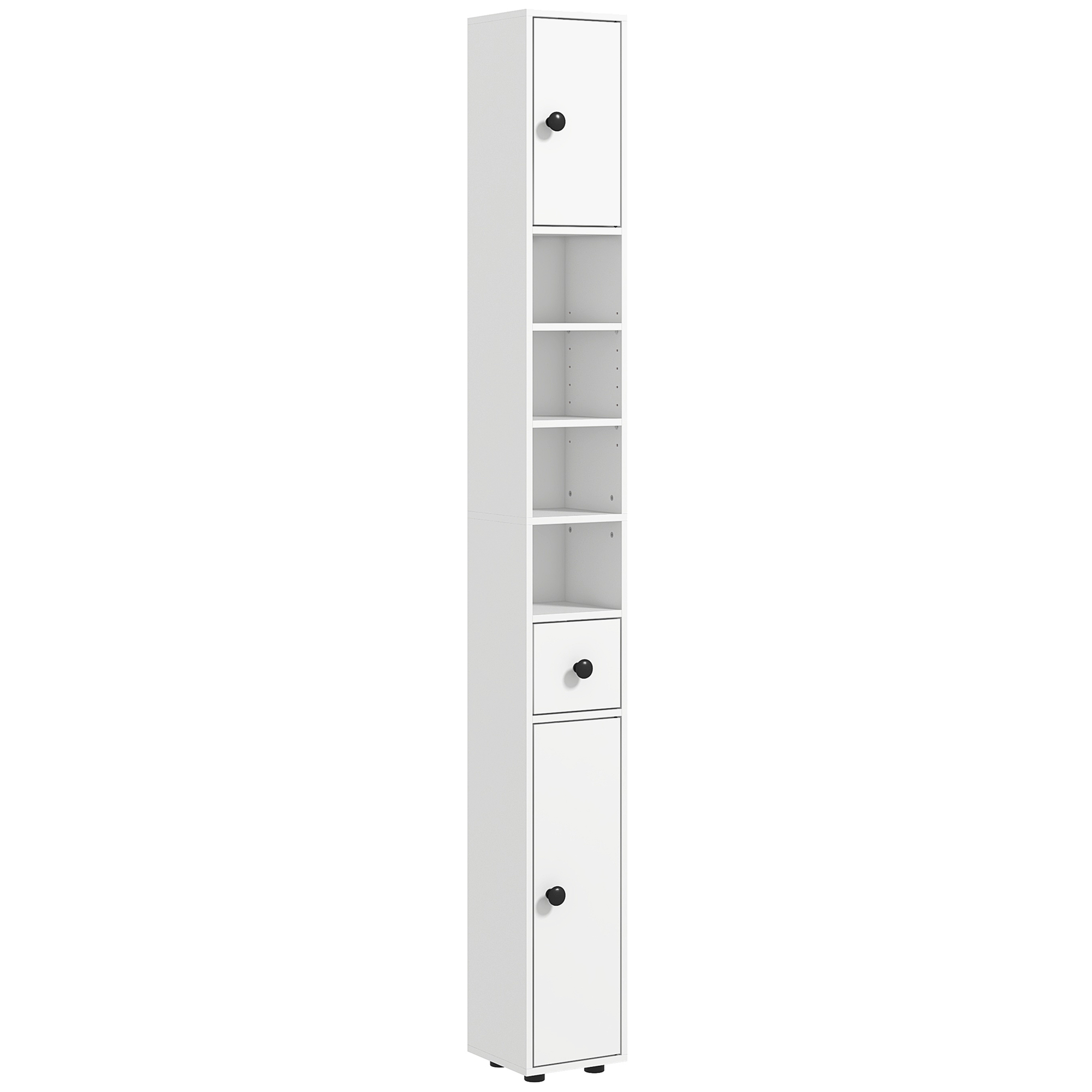 71 in Bathroom Cabinet with Open Shelves, White, photo 4 of 5