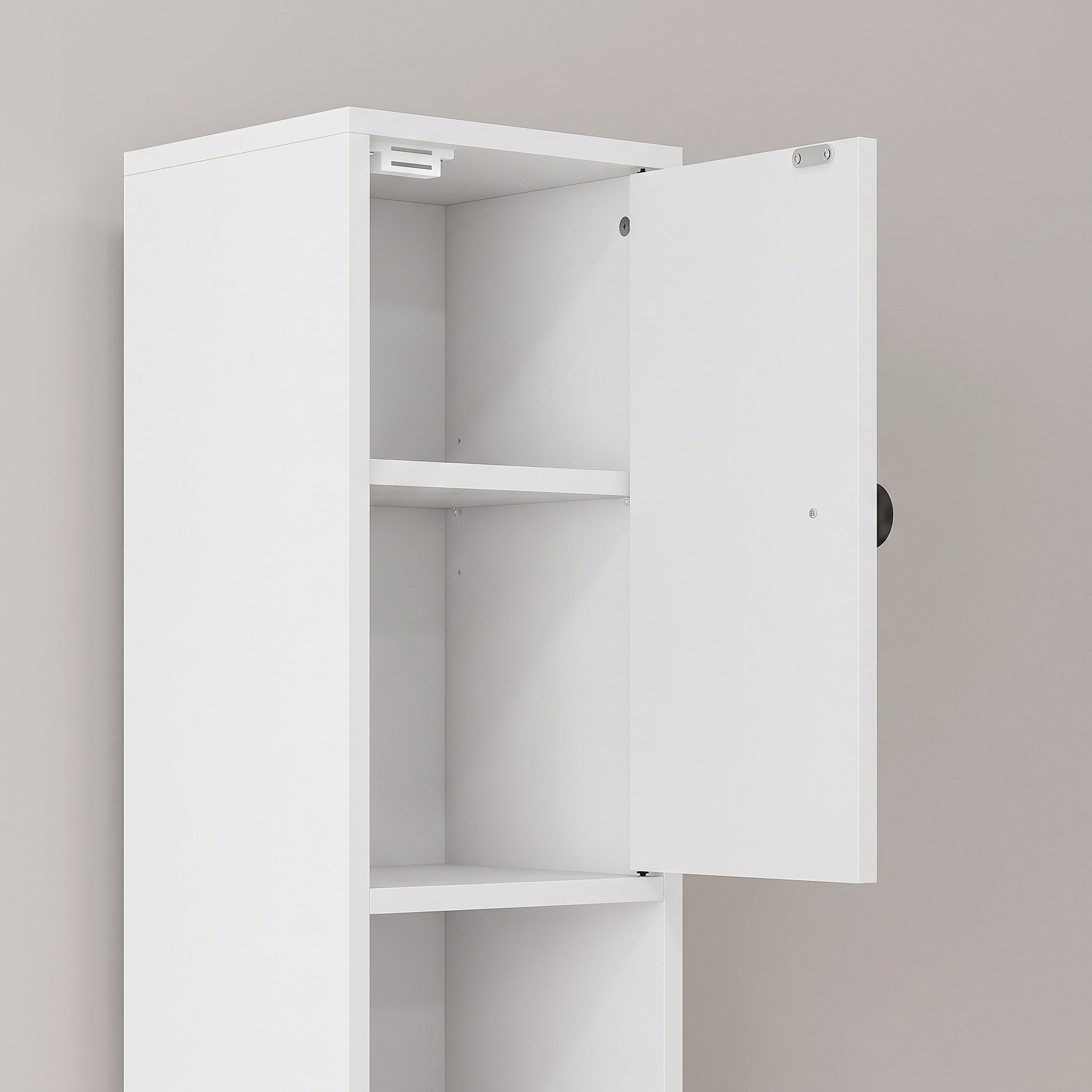 71 in Bathroom Cabinet with Open Shelves, White, photo 3 of 5
