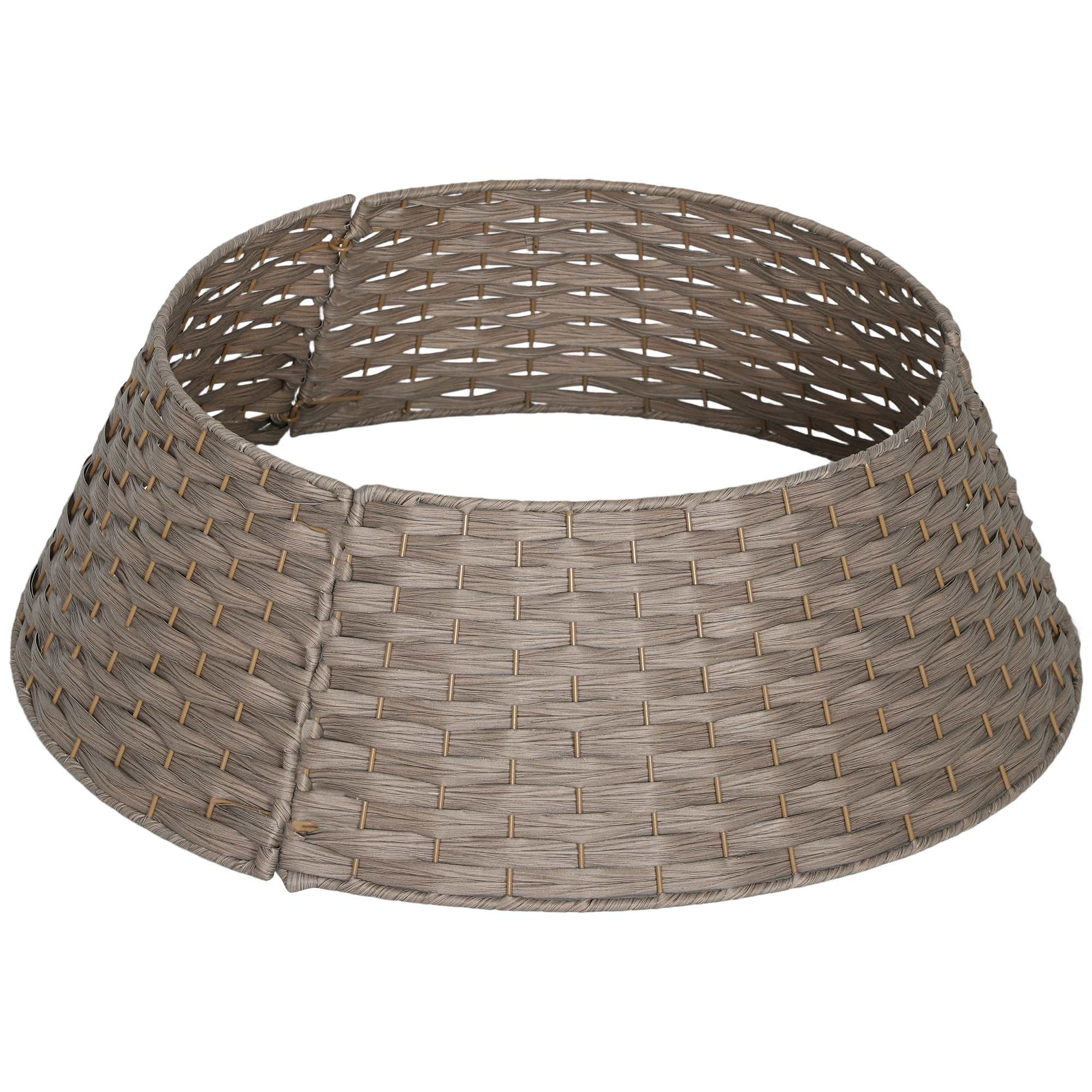 Christmas Tree Collar with Woven Panels, 27 in, Coffee, photo 4 of 5