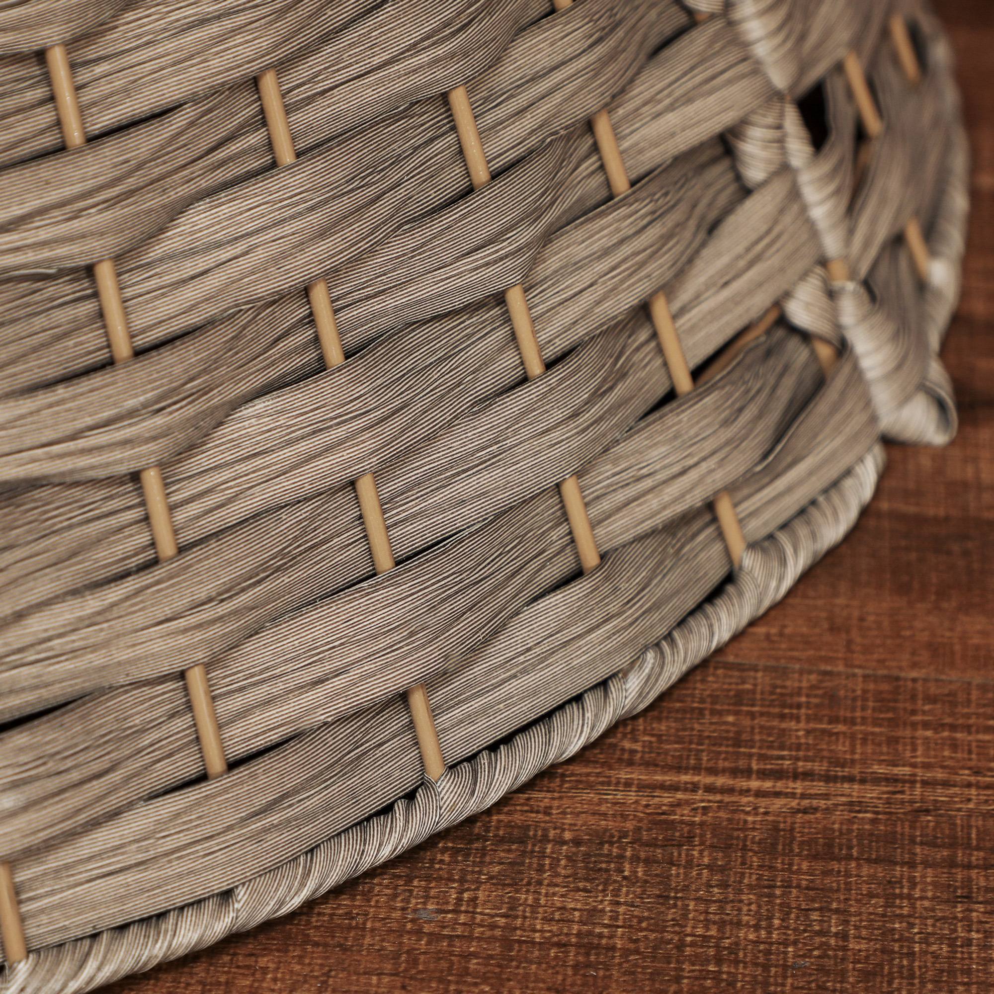 Christmas Tree Collar with Woven Panels, 27 in, Coffee, photo 5 of 5