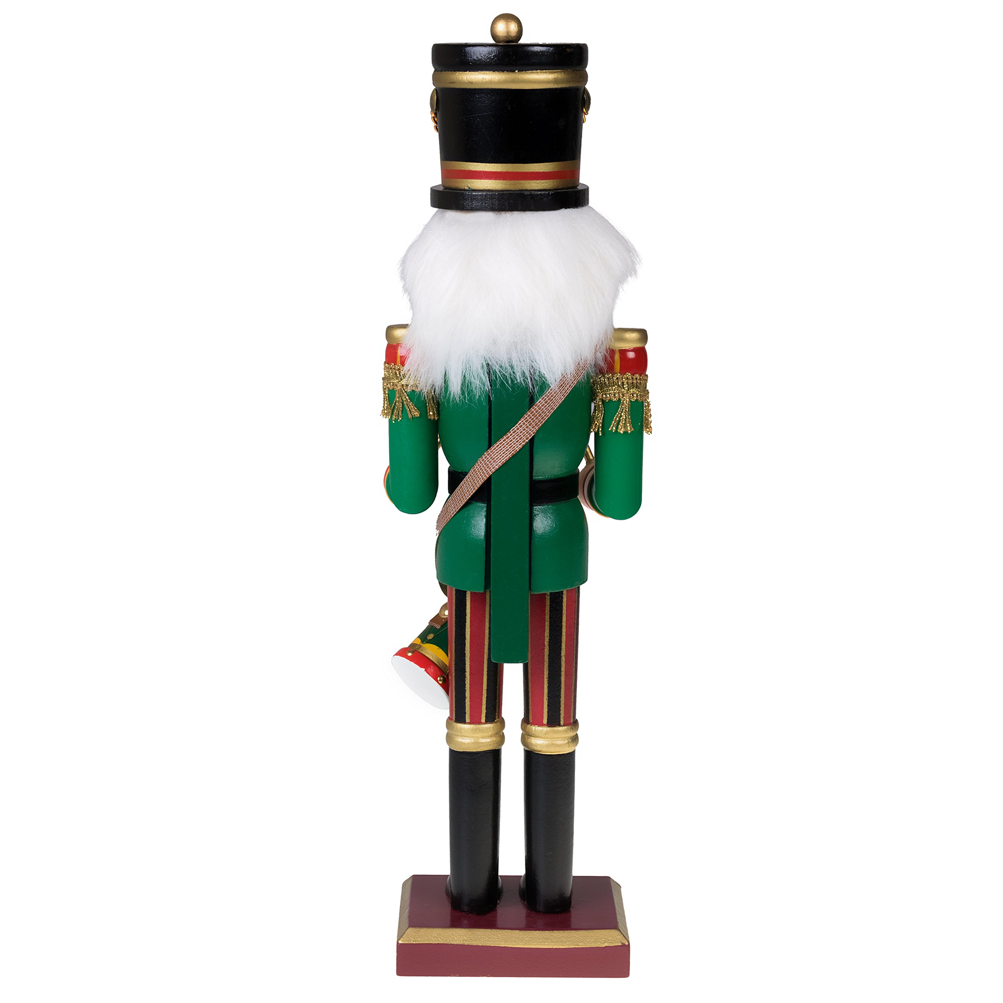 12 in Wooden Nutcracker with Drum, Green, photo 5 of 5