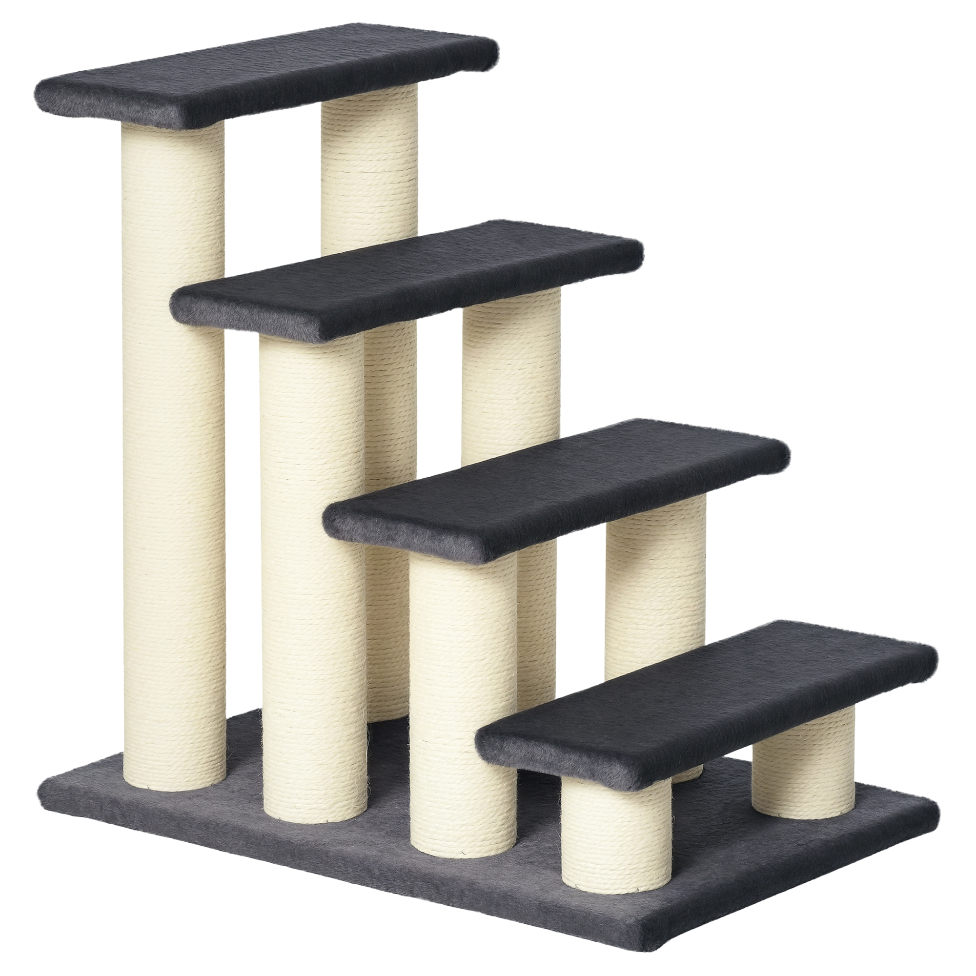 4-Step Cat Stairs with Sisal Posts, Gray, photo 3 of 5