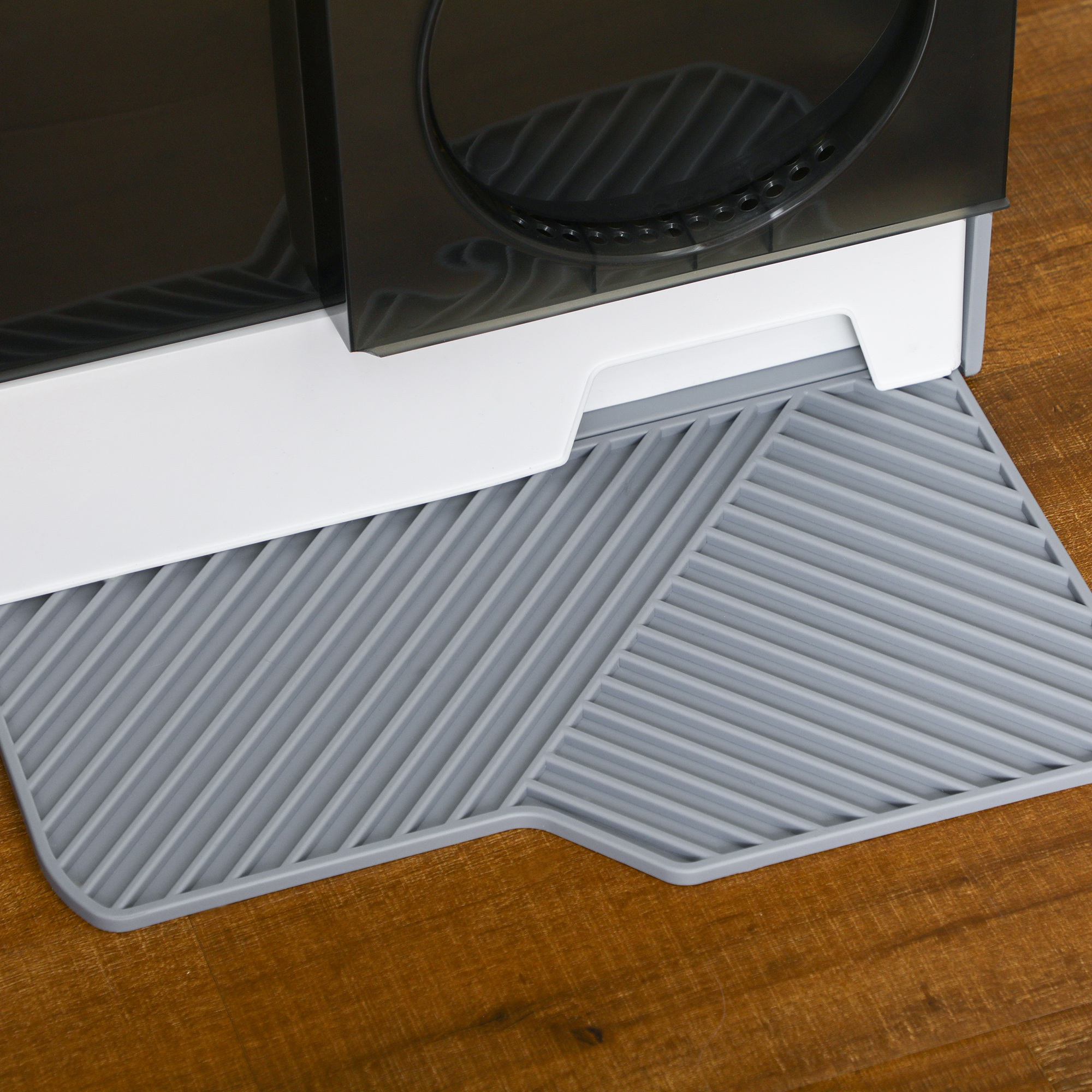 Hooded Cat Litter Box with Pull-Out Tray, Gray, photo 3 of 5