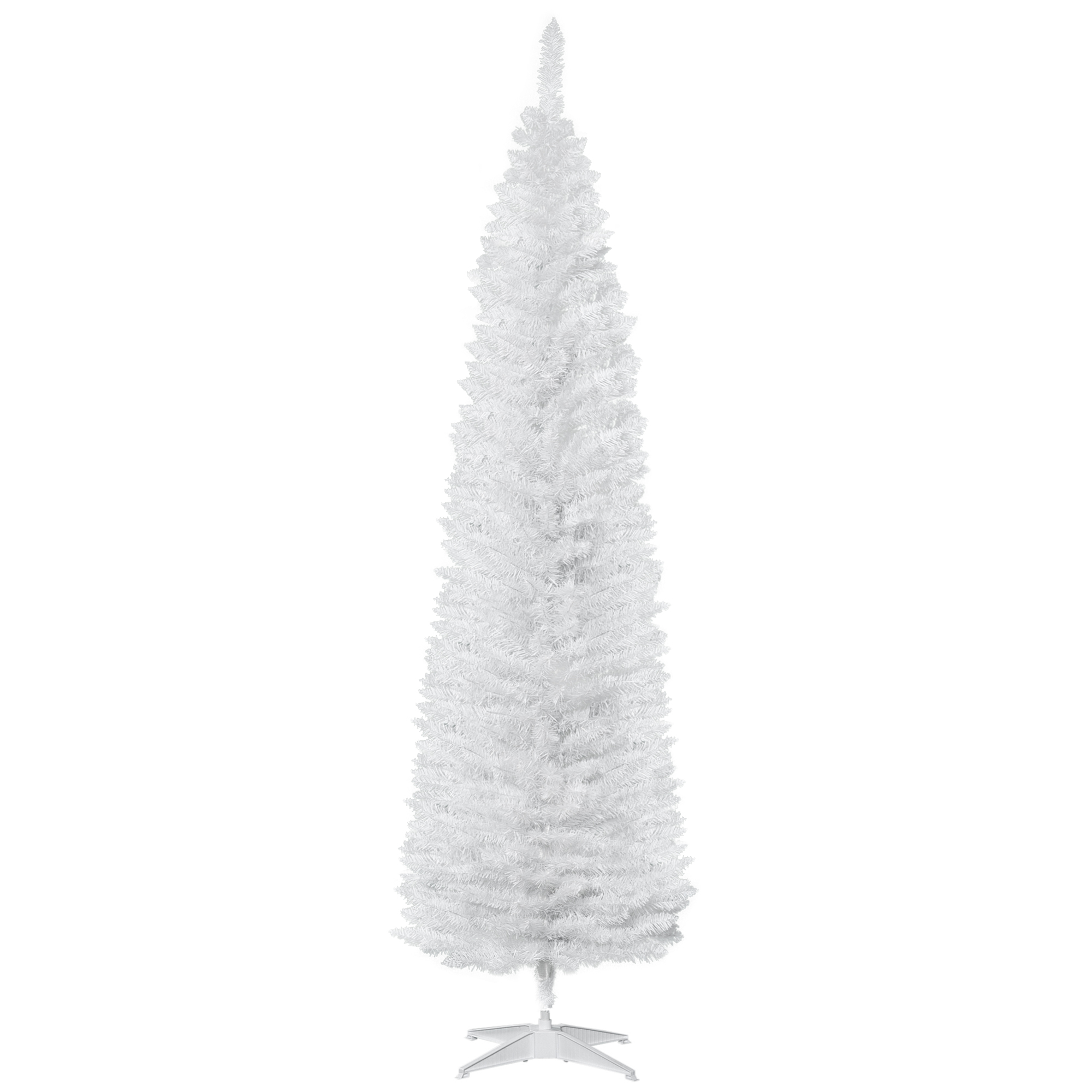7 ft Pencil Christmas Tree, Unlit, White, photo 5 of 5