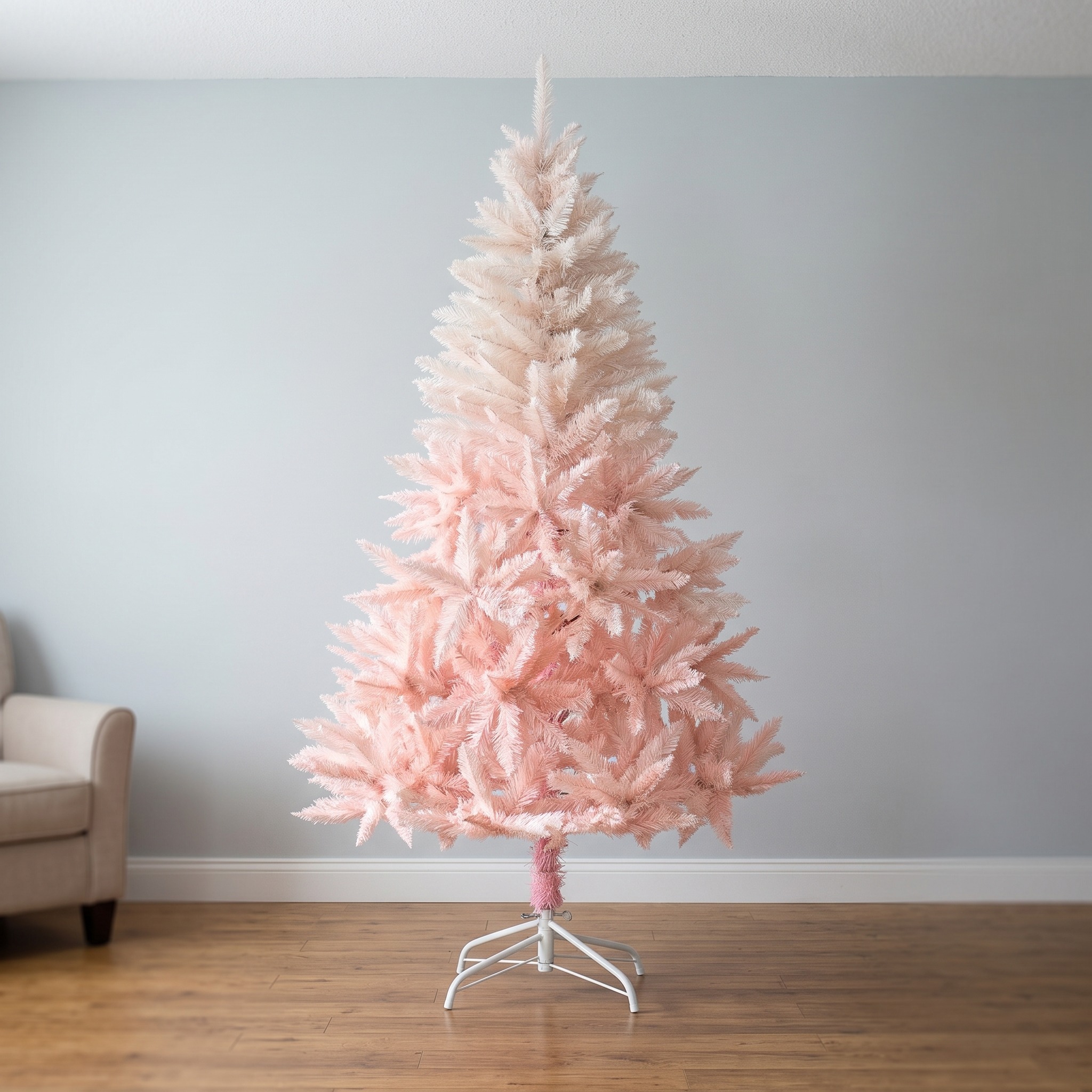 7 ft Christmas Tree with 1000 Tips, Unlit, Pink, photo 1 of 5