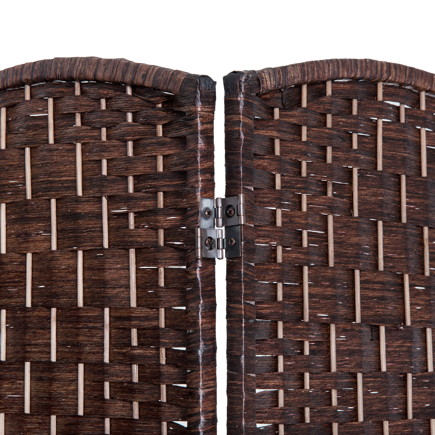 4-Panel Folding Room Divider, 71 in, Chestnut Brown, photo 5 of 5