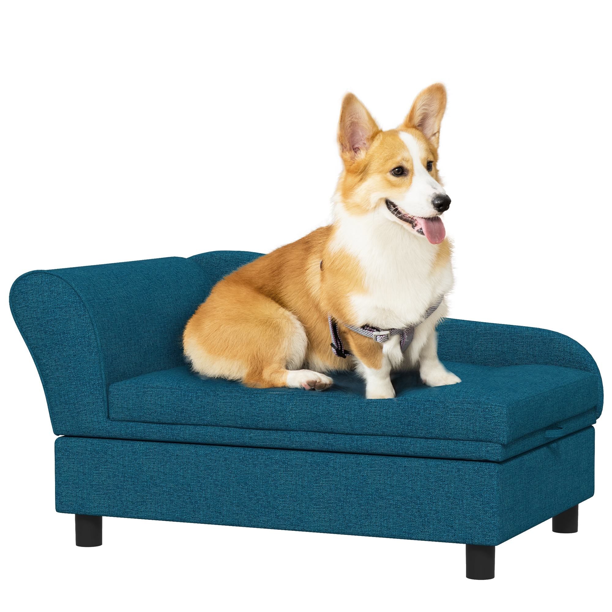 Dog Sofa with Hidden Storage, Dark Blue, photo 5 of 5