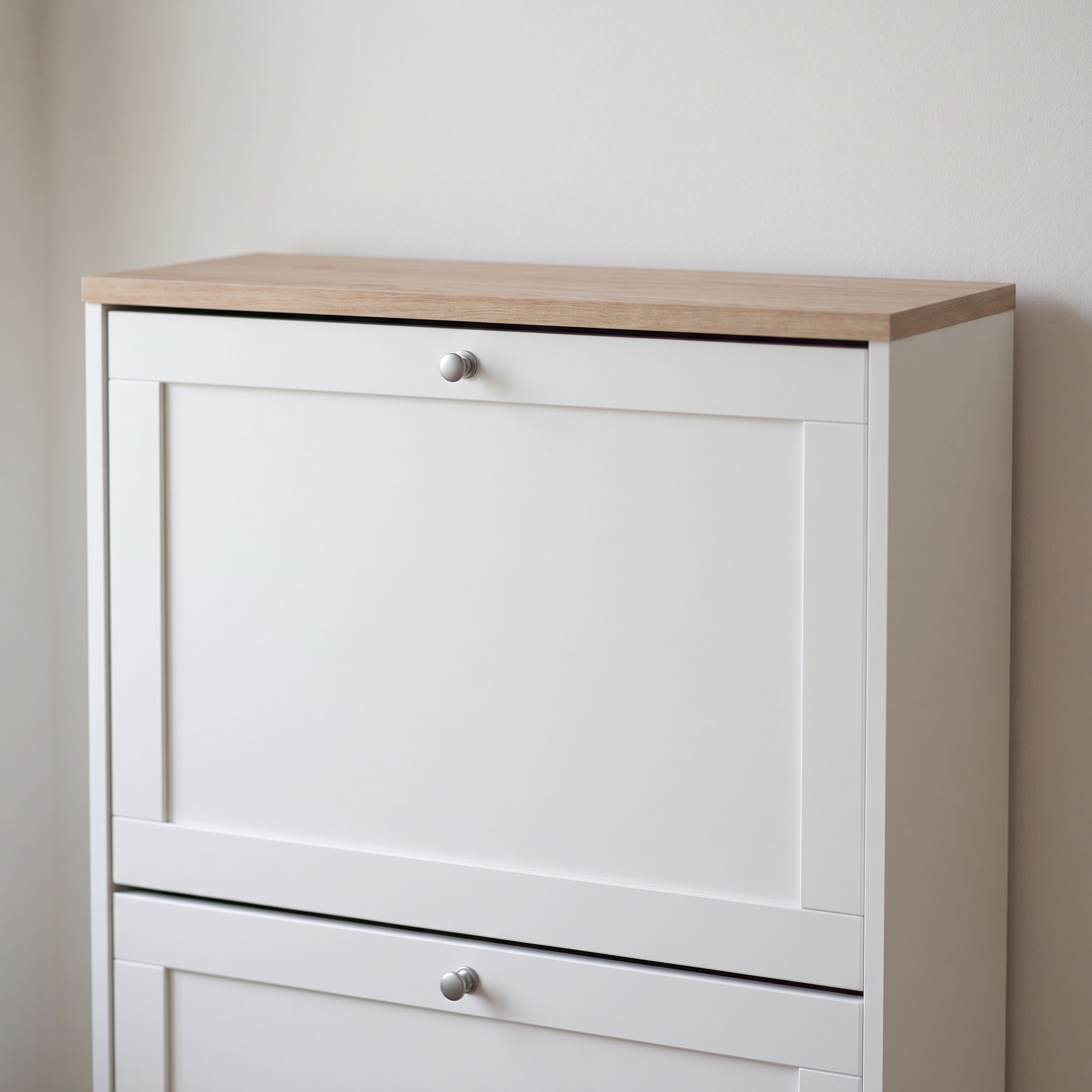 Shoe Cabinet with 3 Flip Drawers, White, photo 4 of 5