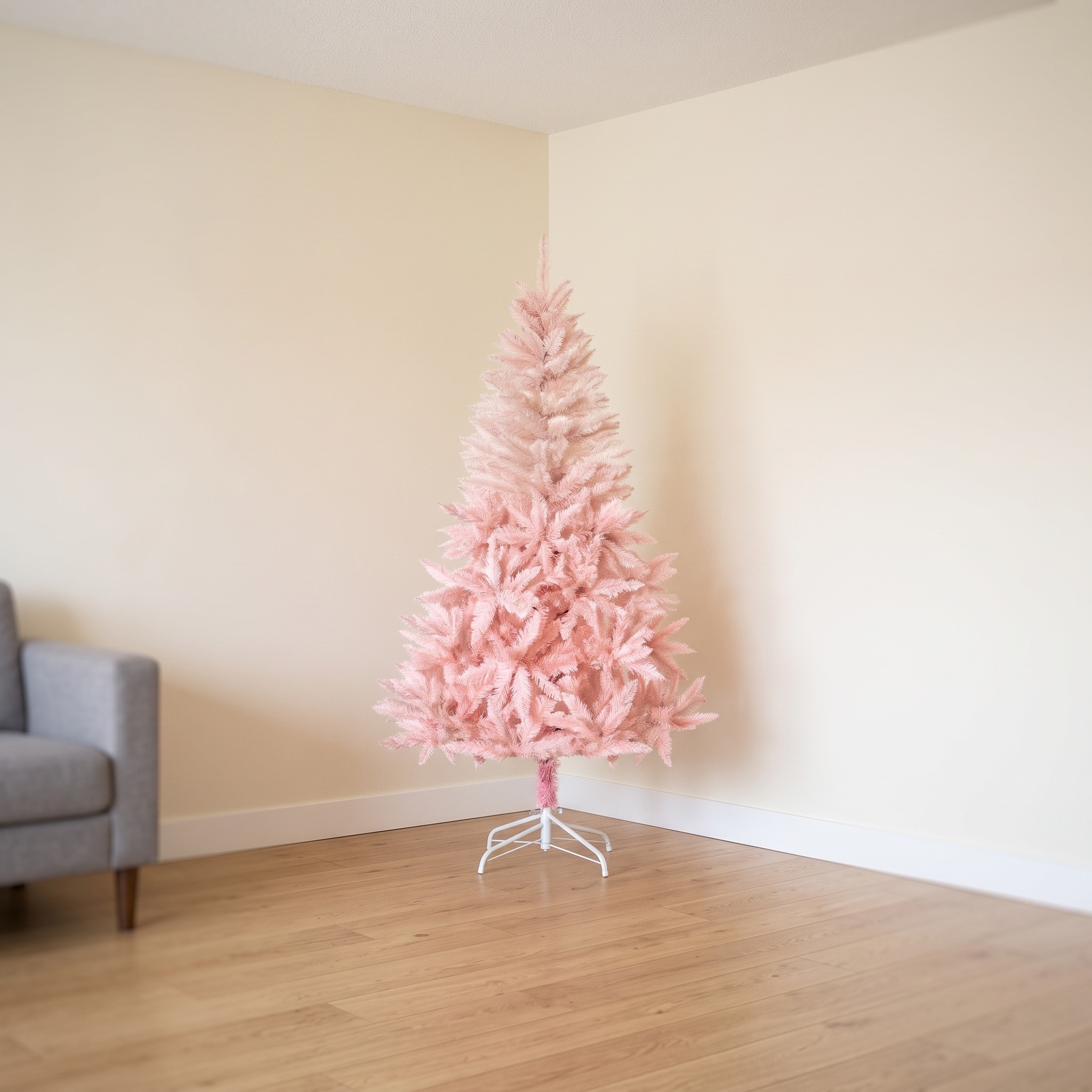 7 ft Christmas Tree with 1000 Tips, Unlit, Pink, photo 2 of 5