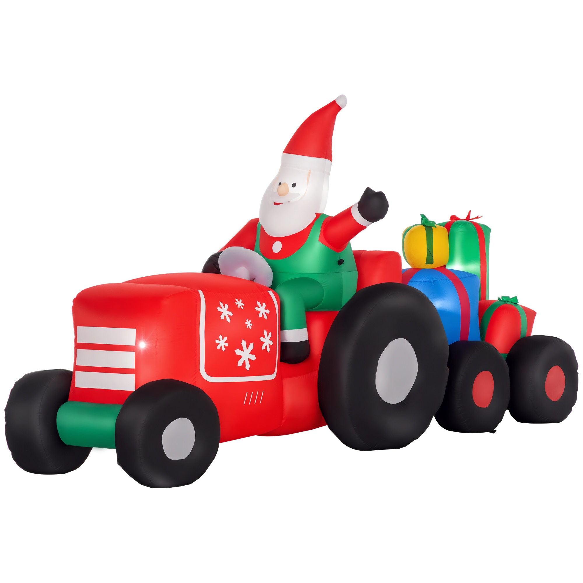 9-ft Santa Tractor Inflatable with LED Lights, photo 3 of 5