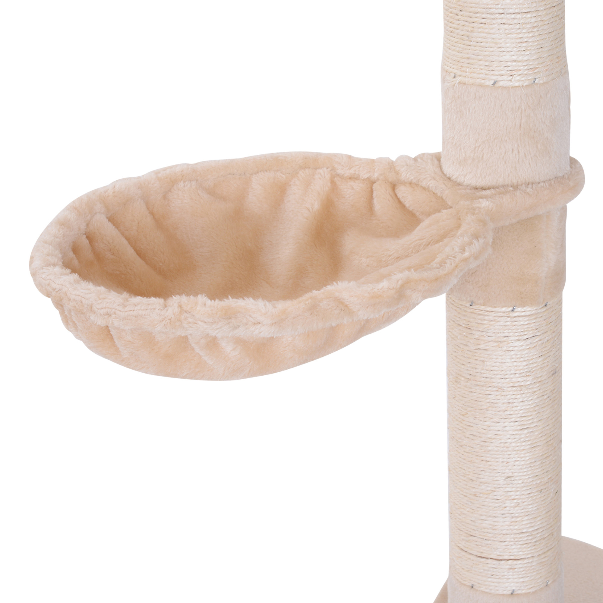 5-Level Ceiling Cat Tree with Hammock, Beige, photo 4 of 5