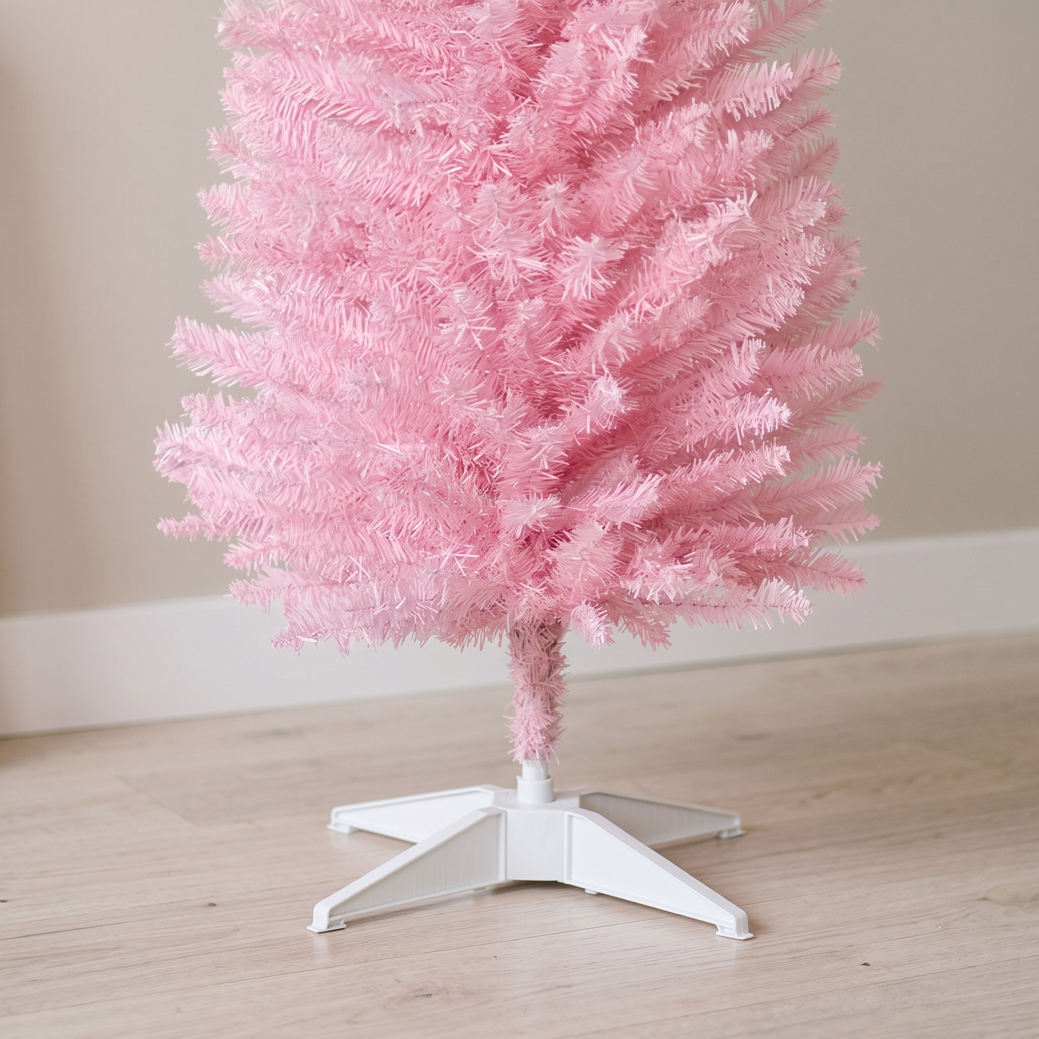 6 ft Pencil Christmas Tree with 390 Tips, Unlit, Pink, photo 3 of 5