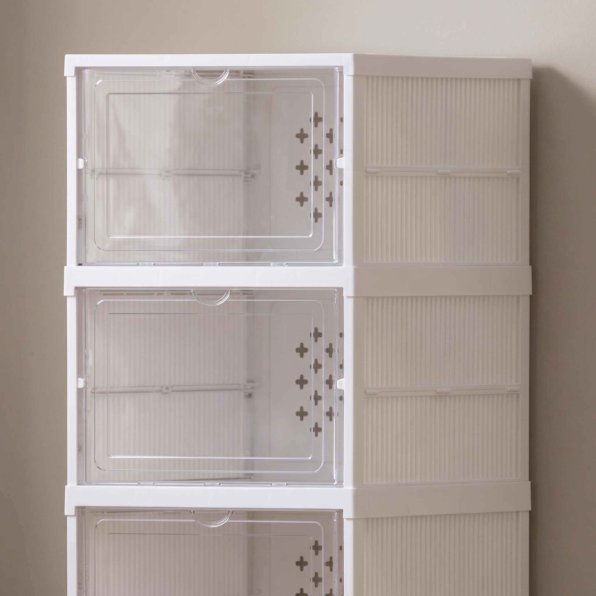 8-Tier Shoe Boxes with Clear Doors, White, photo 5 of 5
