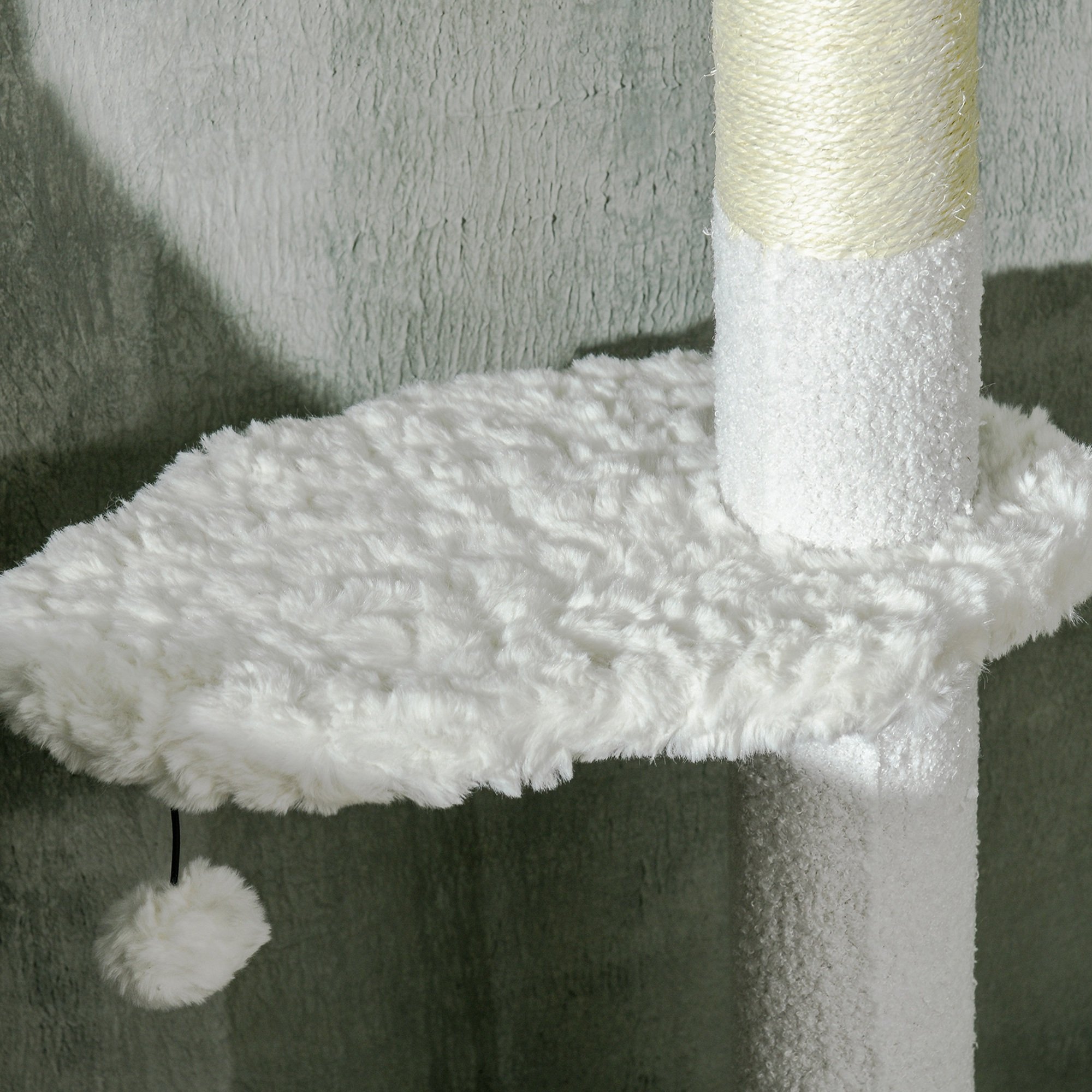 Cat Tree with Cloud Perches, Floor-to-Ceiling, White, photo 4 of 5