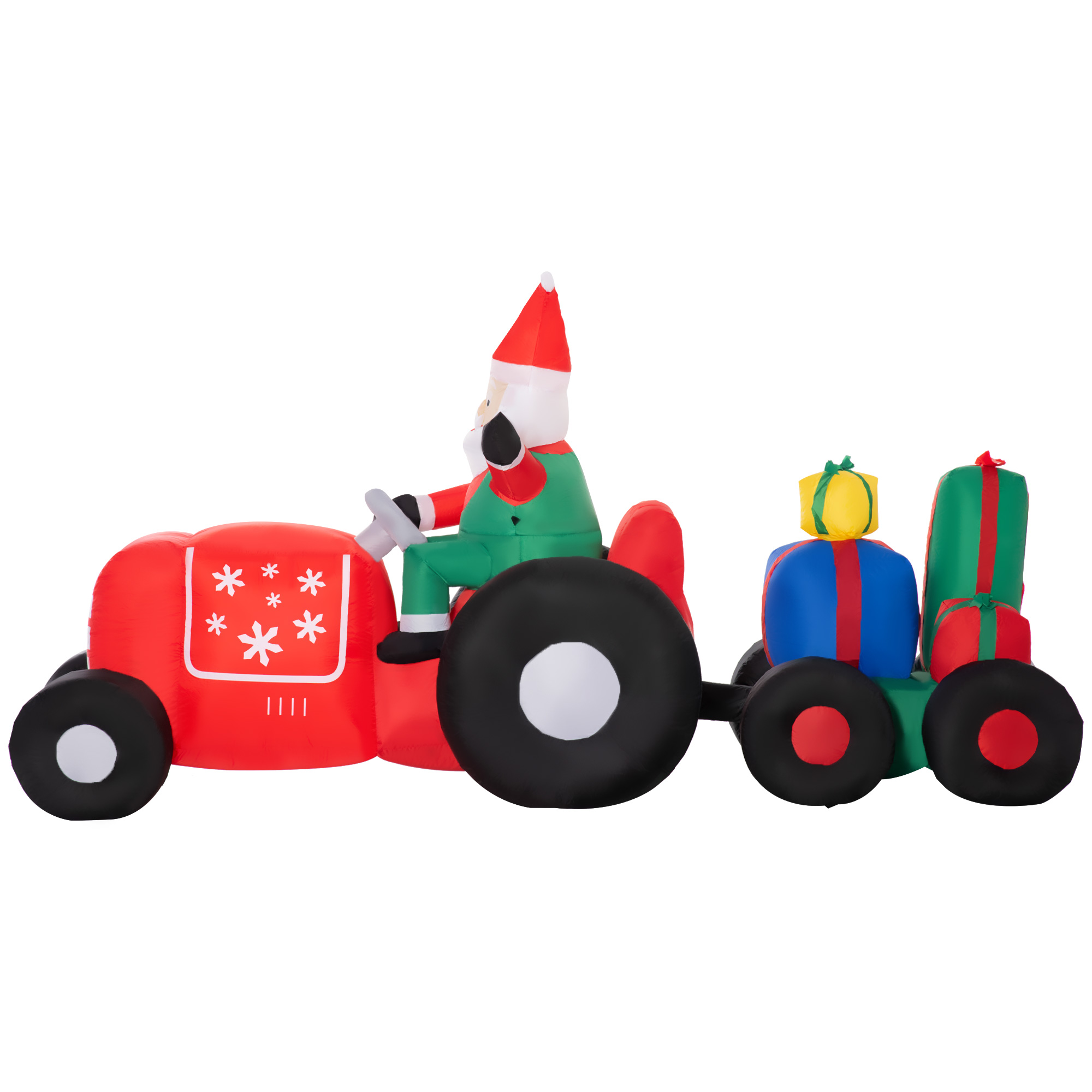 9-ft Santa Tractor Inflatable with LED Lights, photo 4 of 5