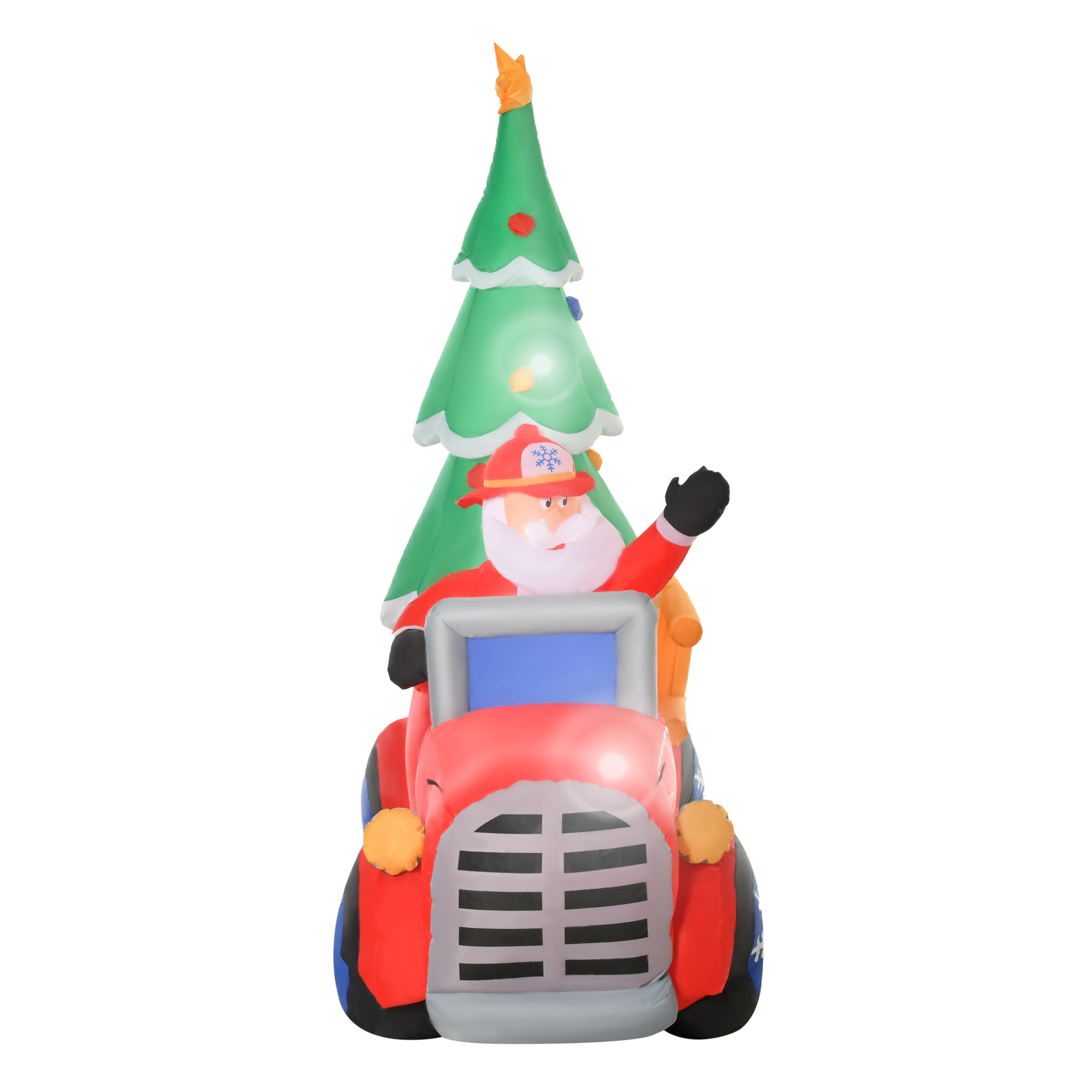 Inflatable Santa Fire Truck with LED Lights, Red, photo 4 of 5