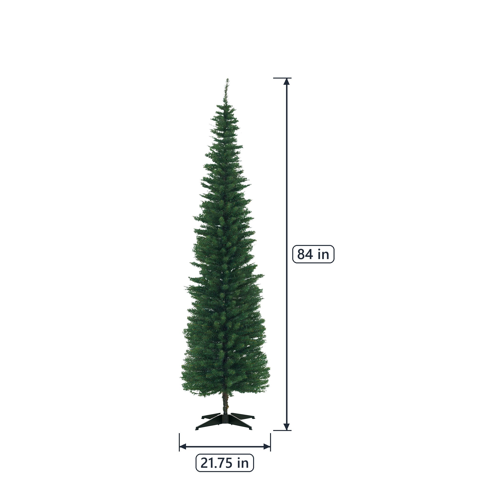 7-ft Christmas Tree with Slim Profile, Unlit, Green, photo 2 of 5