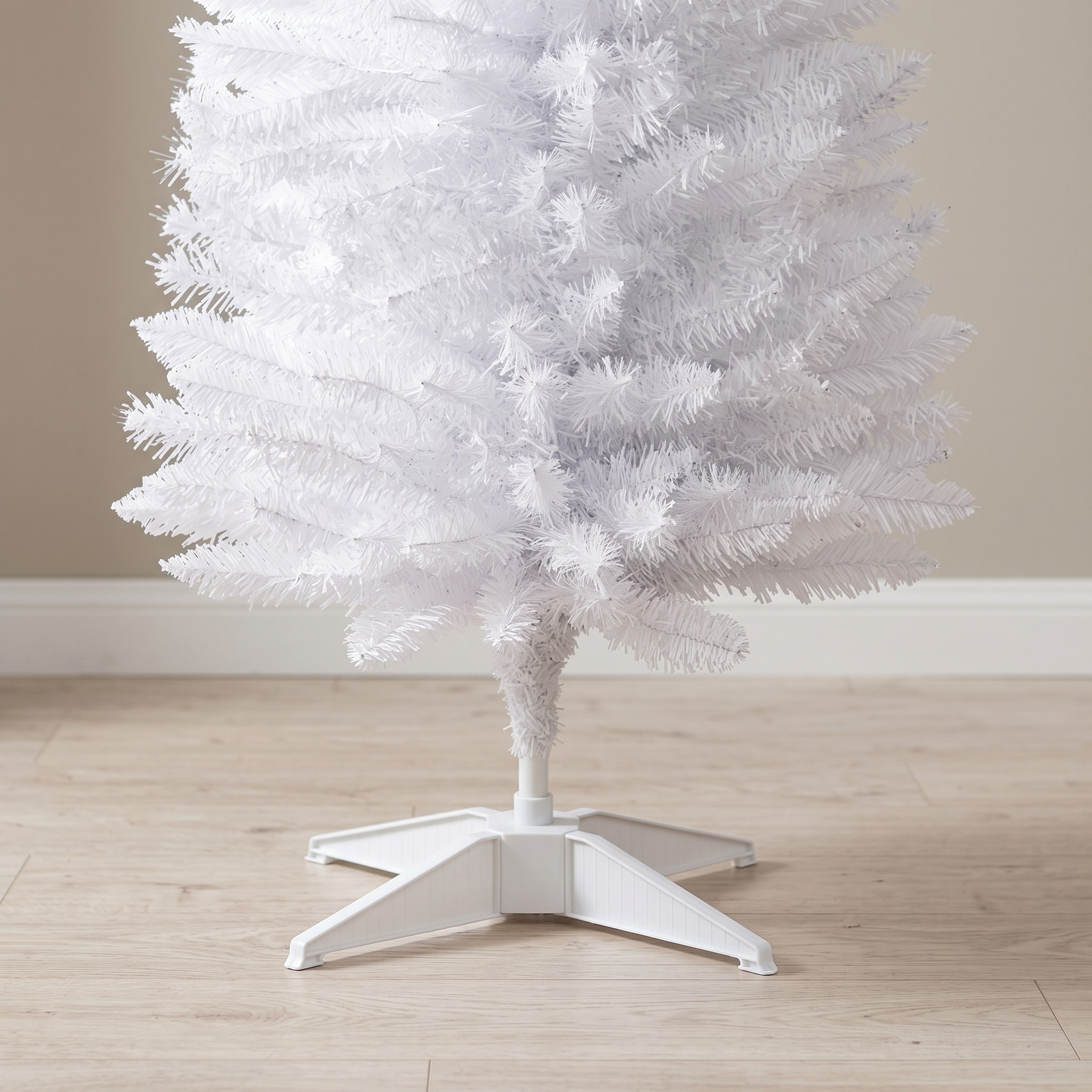 6 ft Christmas Tree with Pencil Profile, Unlit, White, photo 3 of 5