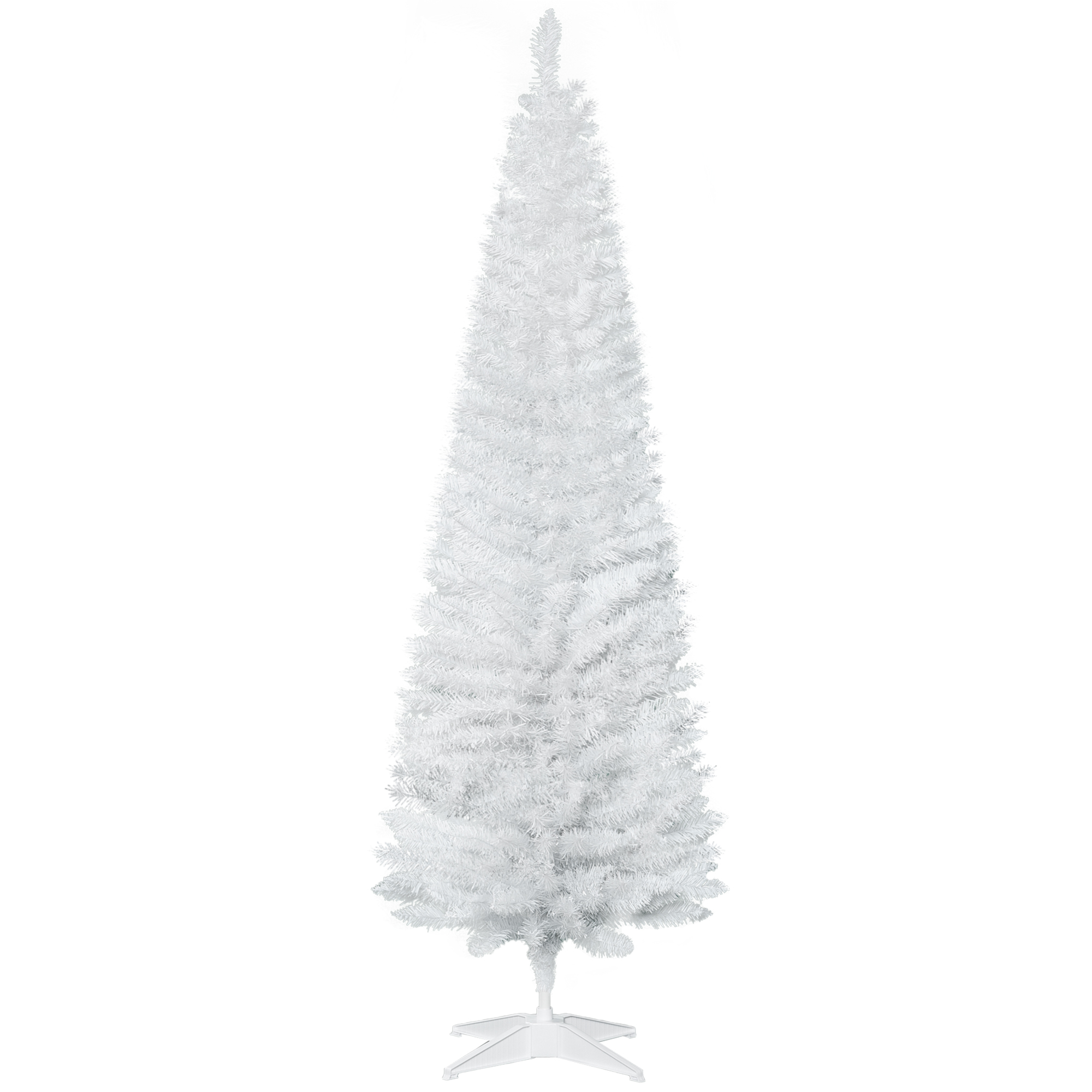 6 ft Christmas Tree with Pencil Profile, Unlit, White, photo 5 of 5
