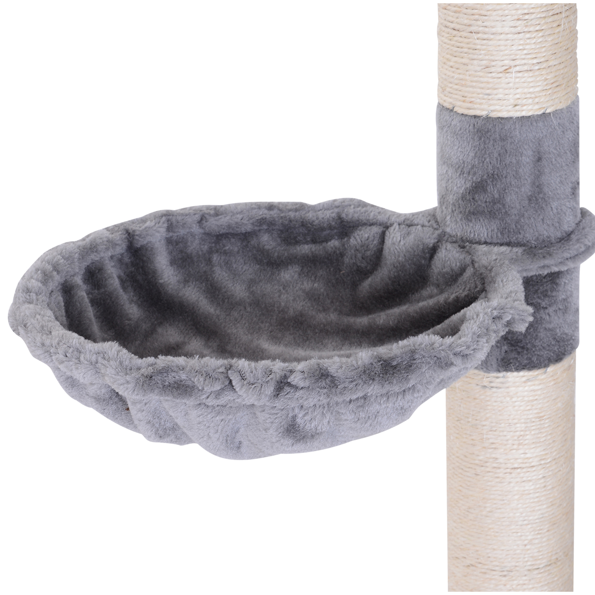 5-Level Ceiling Cat Tree with Hammock, Gray, photo 4 of 5