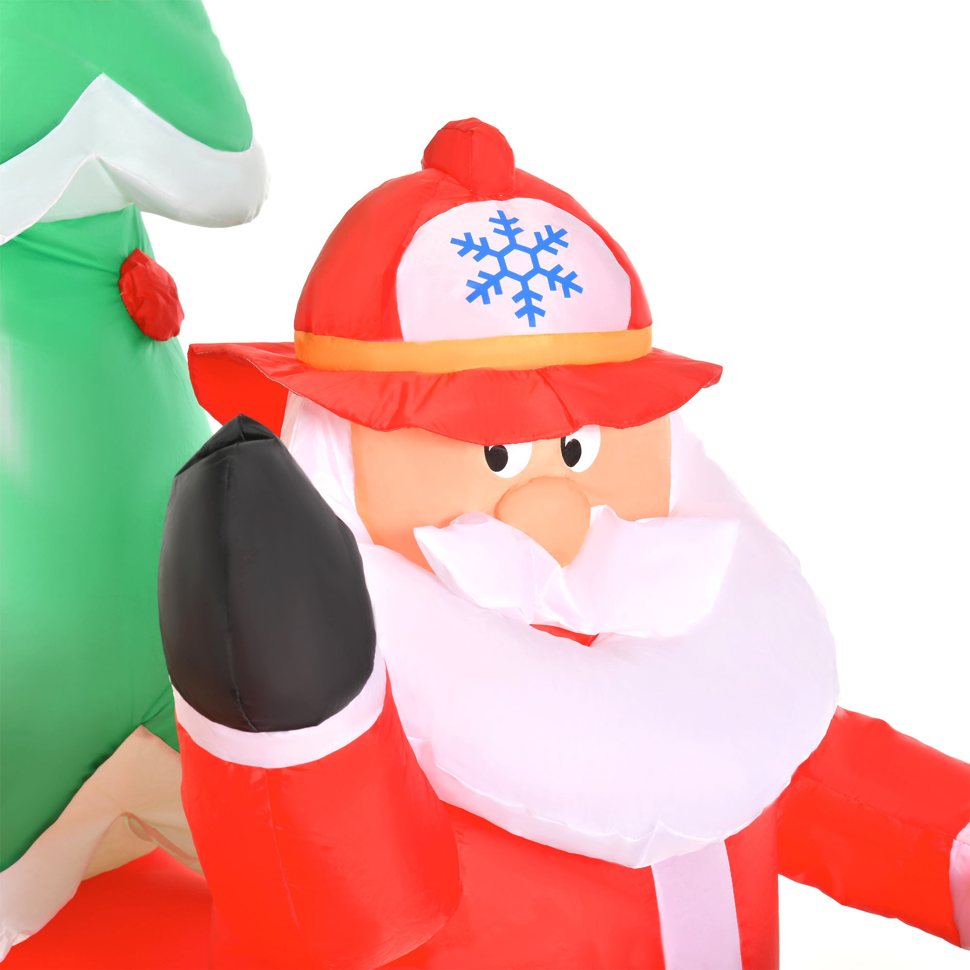 Inflatable Santa Fire Truck with LED Lights, Red, photo 5 of 5