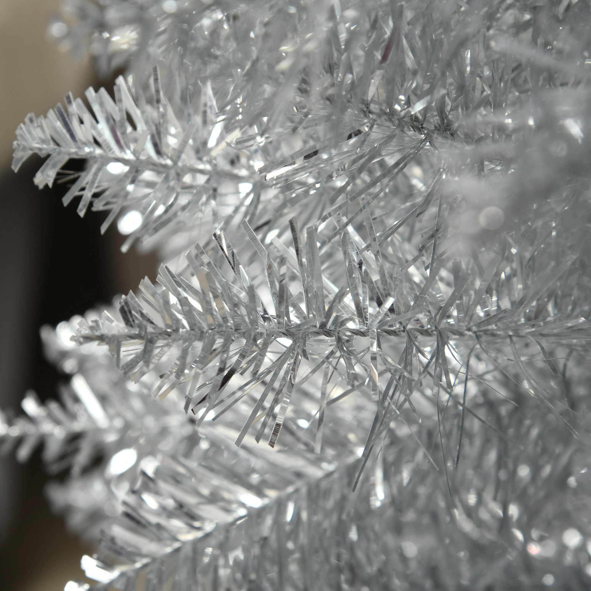 6 ft Christmas Tree with Slim Profile, Unlit, Silver, photo 5 of 5