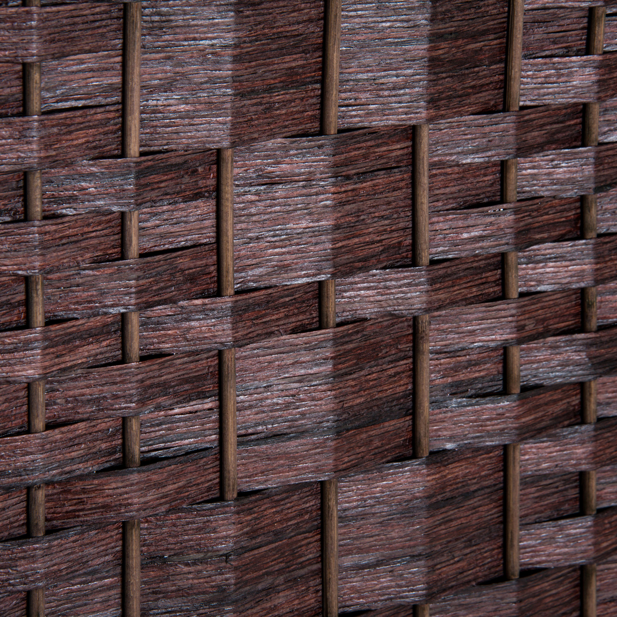 3-Panel Room Divider with Diamond Weave, Brown, photo 5 of 5