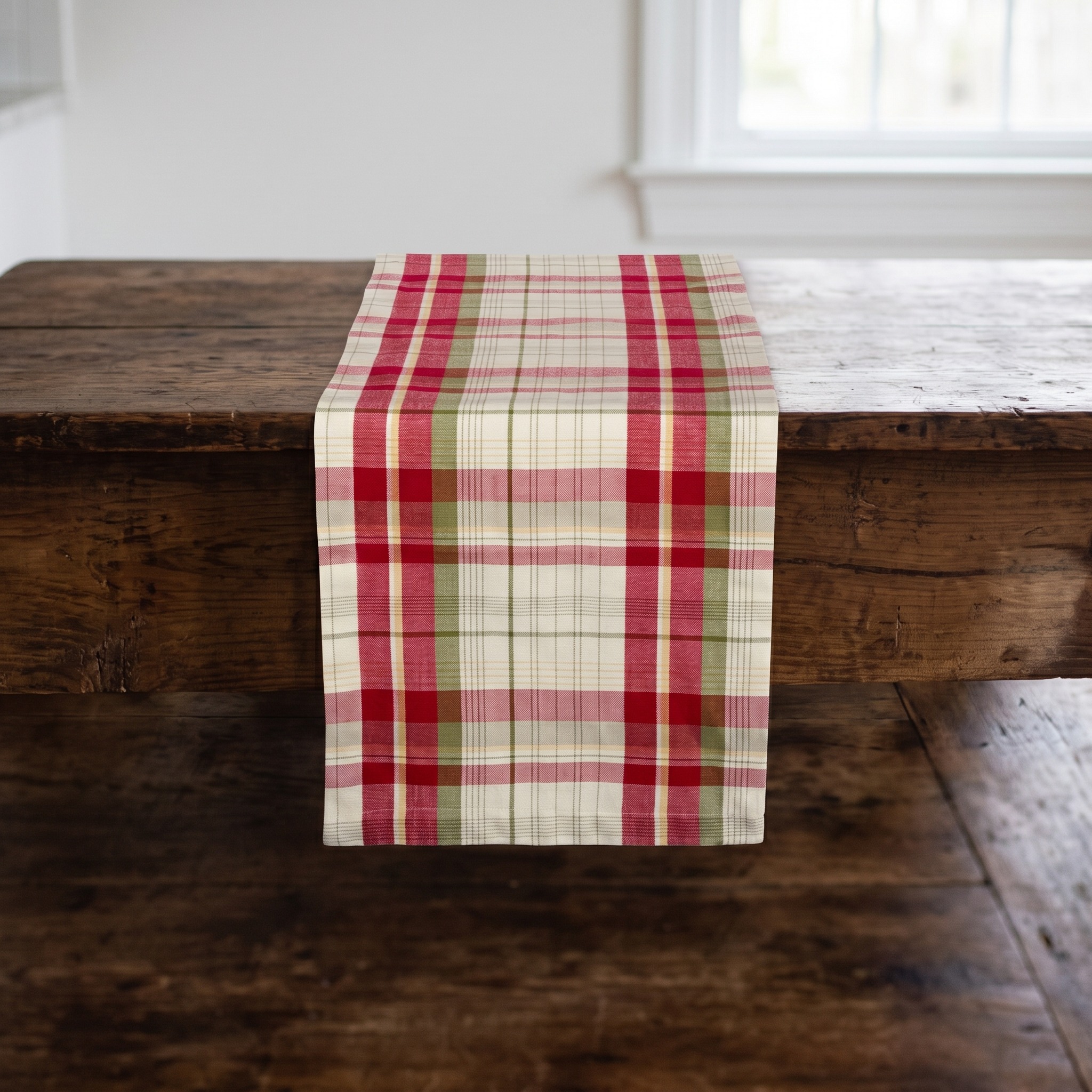 72 in Table Runner with Orchard Plaid, Multi, photo 1 of 5