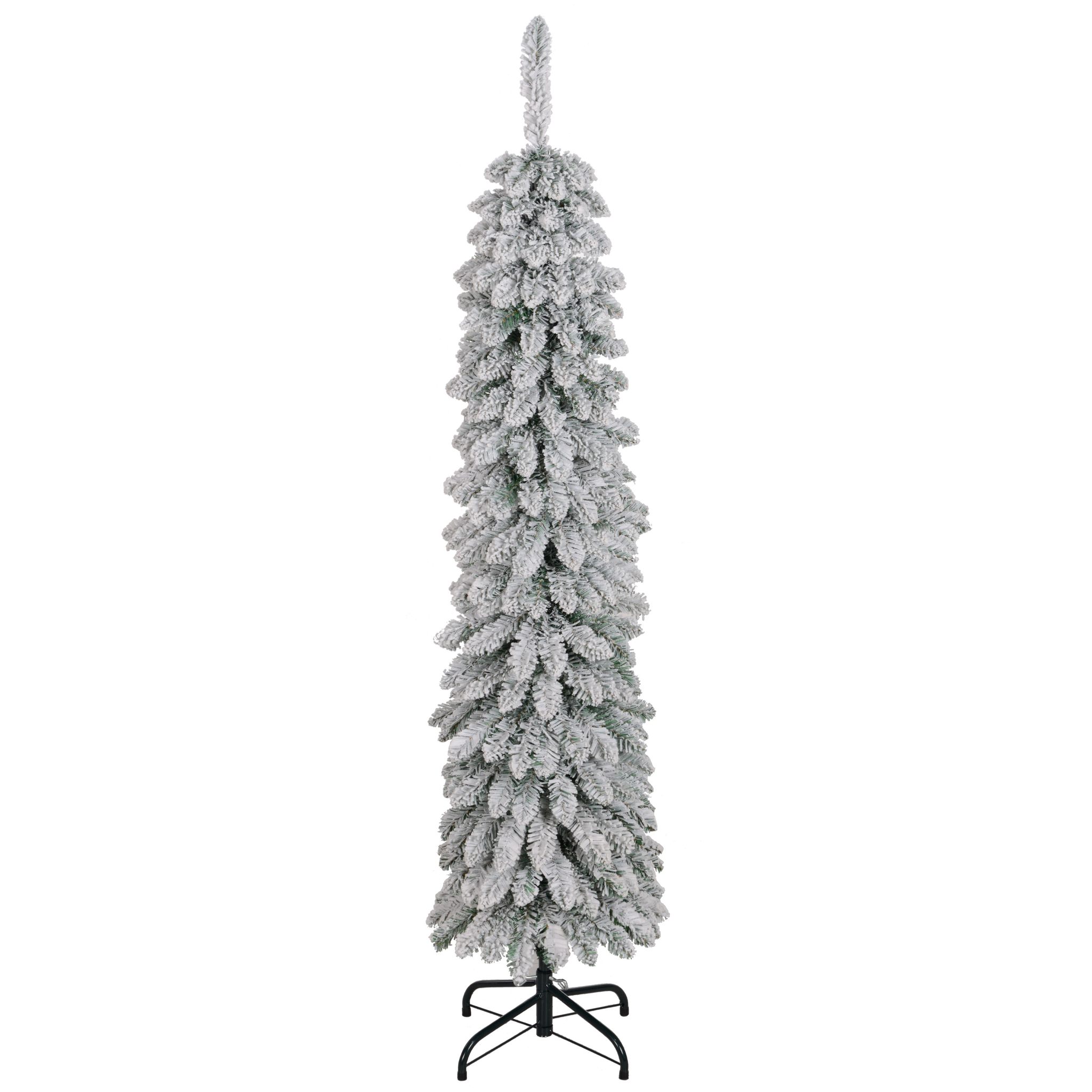 Pencil Christmas Tree with Snow Flocking, Unlit — 5 ft, photo 6 of 8