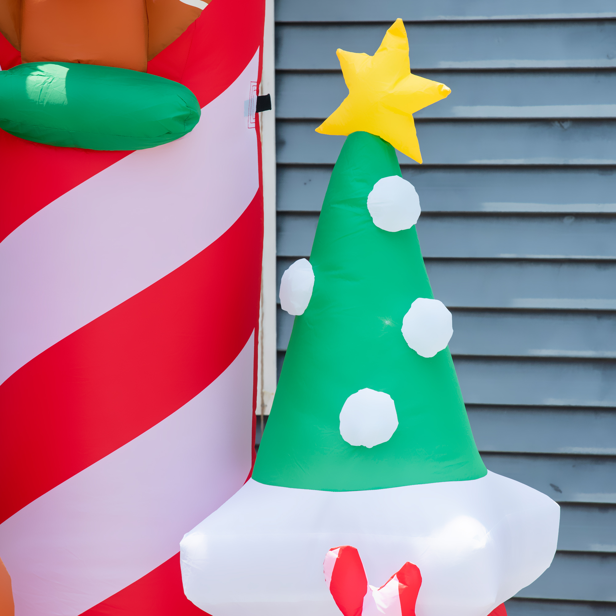 Christmas Inflatable Castle with Rotating Light, 10 ft, Red, photo 5 of 5