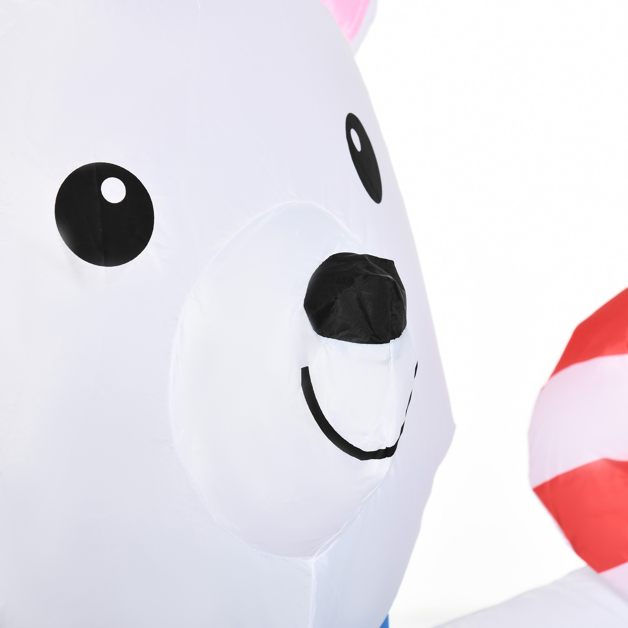 5 ft Christmas Inflatable with Polar Bear and Penguins, Blue, photo 4 of 5