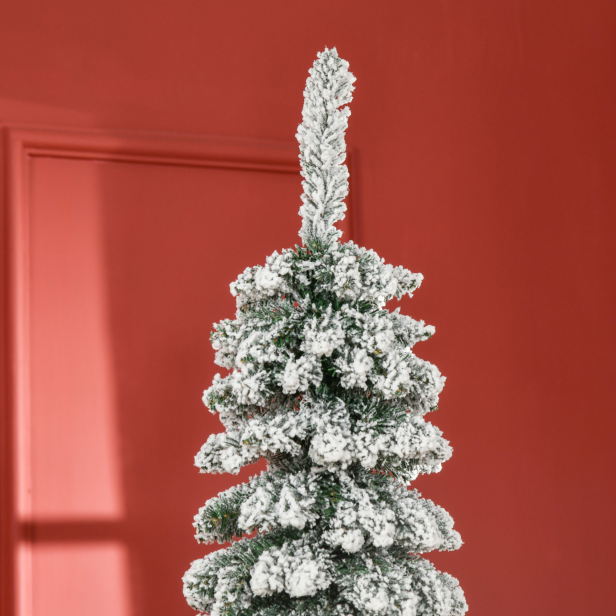 Pencil Christmas Tree with Snow Flocking, Unlit, photo 4 of 8