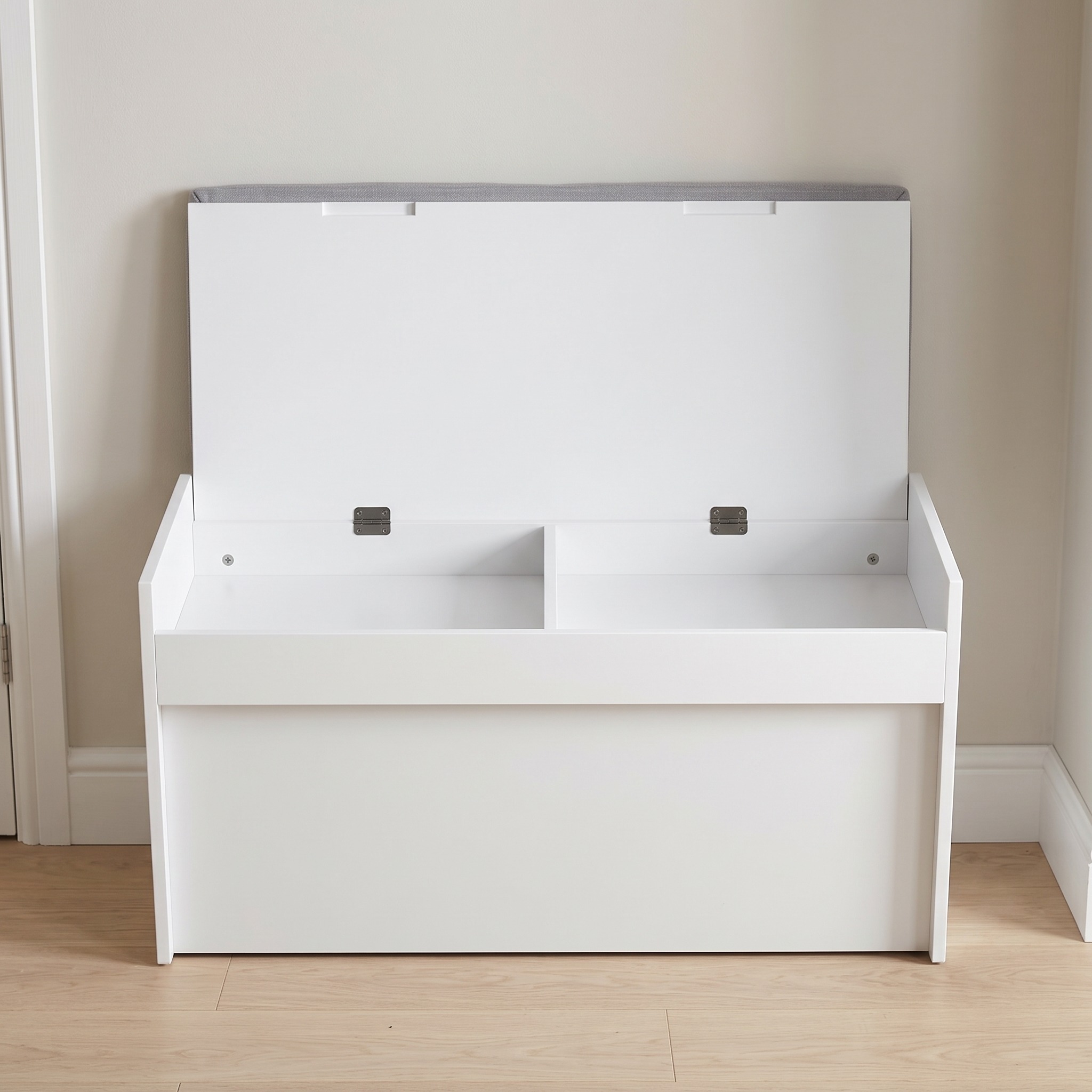 Shoe Storage Bench with Shutter Doors, White, photo 5 of 5